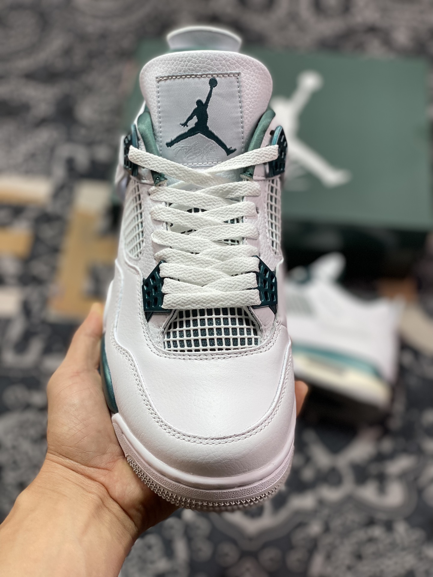 320 耐克Nike Air Jordan 4 Retro”Oxidized Green”迈克尔·乔丹AJ4代中帮篮球鞋“白金属墨绿”FQ8138-103