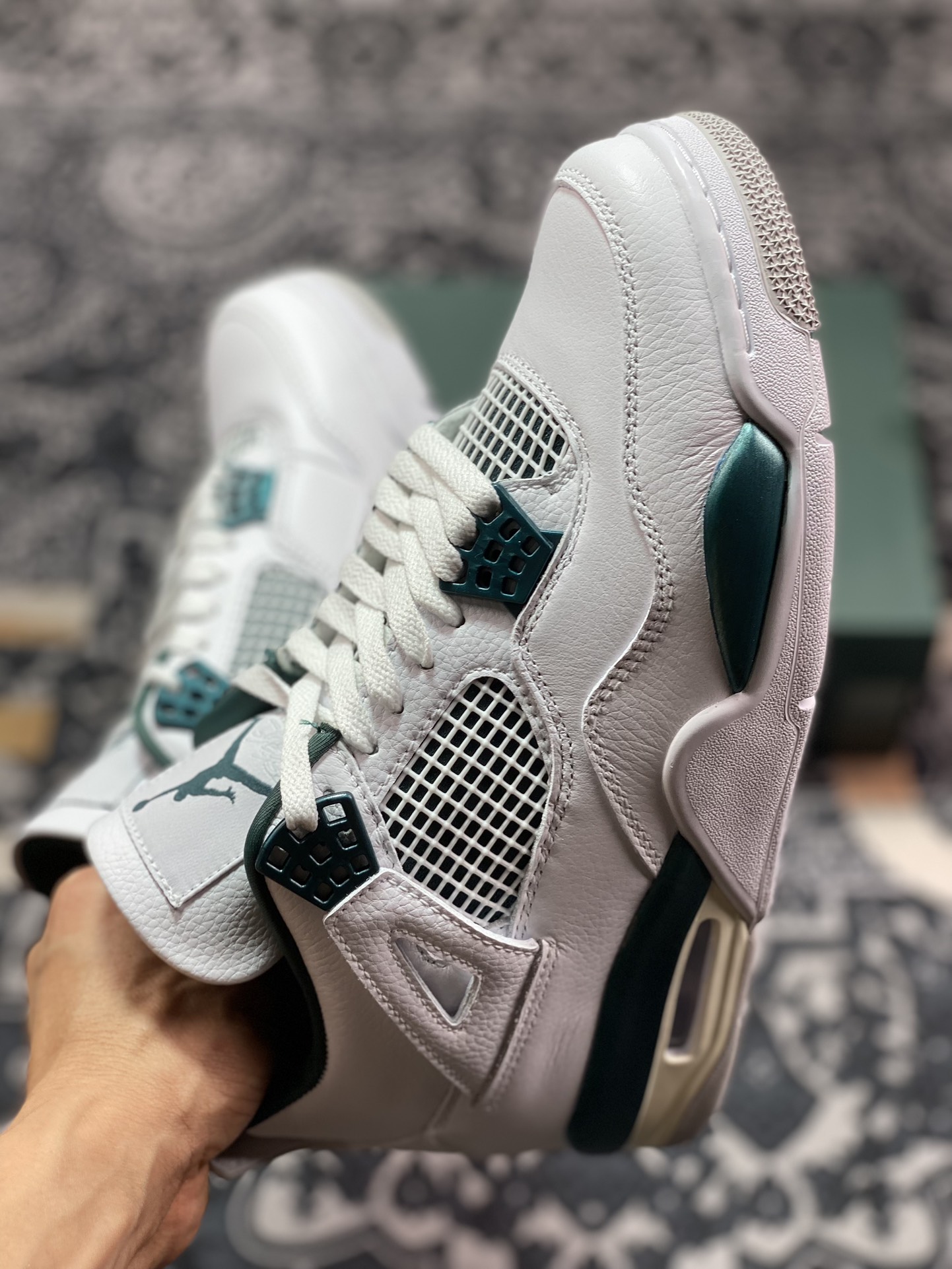 320 耐克Nike Air Jordan 4 Retro”Oxidized Green”迈克尔·乔丹AJ4代中帮篮球鞋“白金属墨绿”FQ8138-103