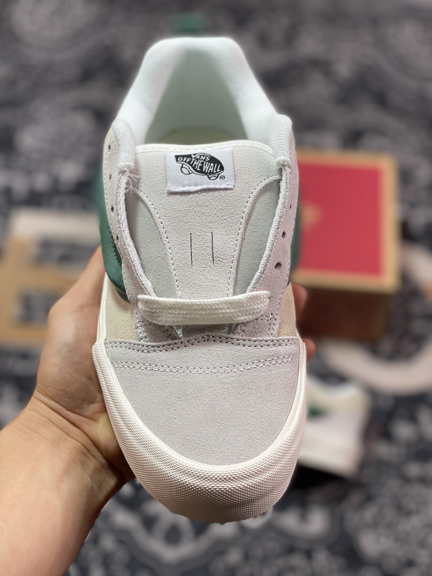 140 真标 Vans Classics Knu Skool 范斯官方新款 灰绿面包鞋