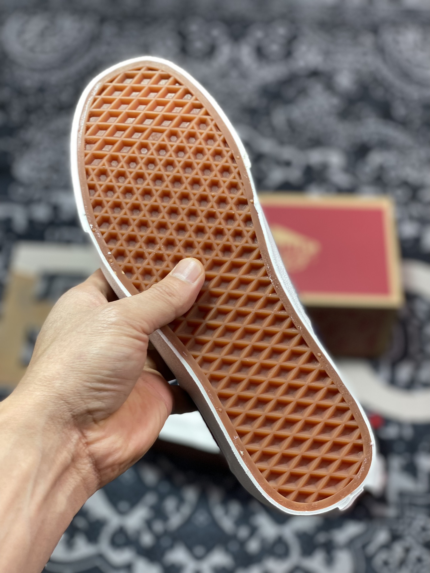 140 真标 Vans Era 日版黑红拼接格子滑板鞋