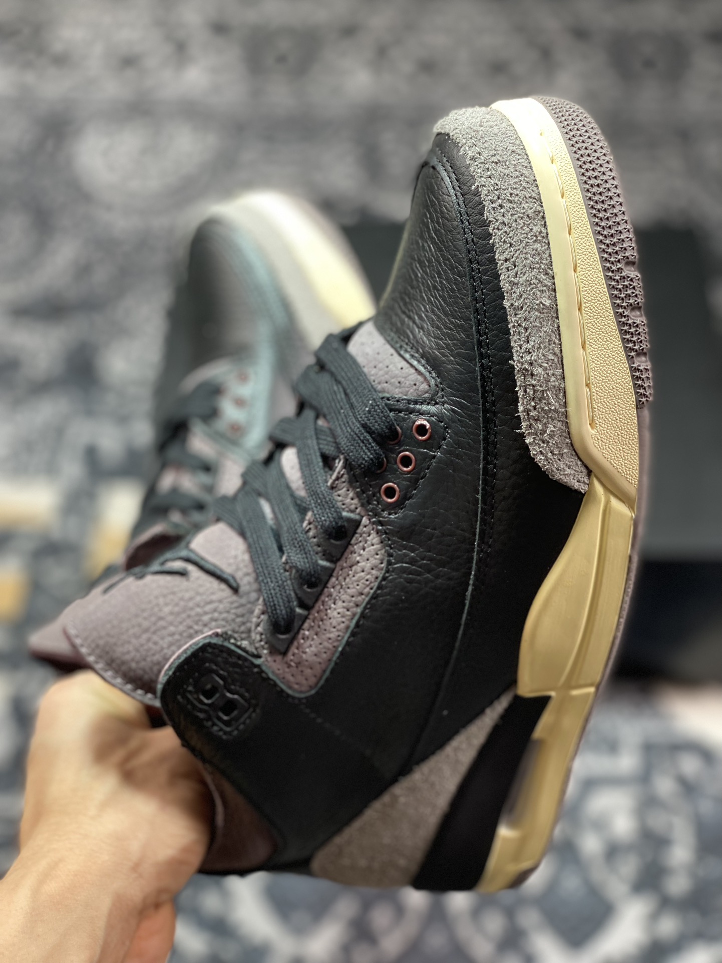 450 Air Jordan 3 Retro ”Black” AJ3 乔3联名款 复刻黑棕 FZ4811-001