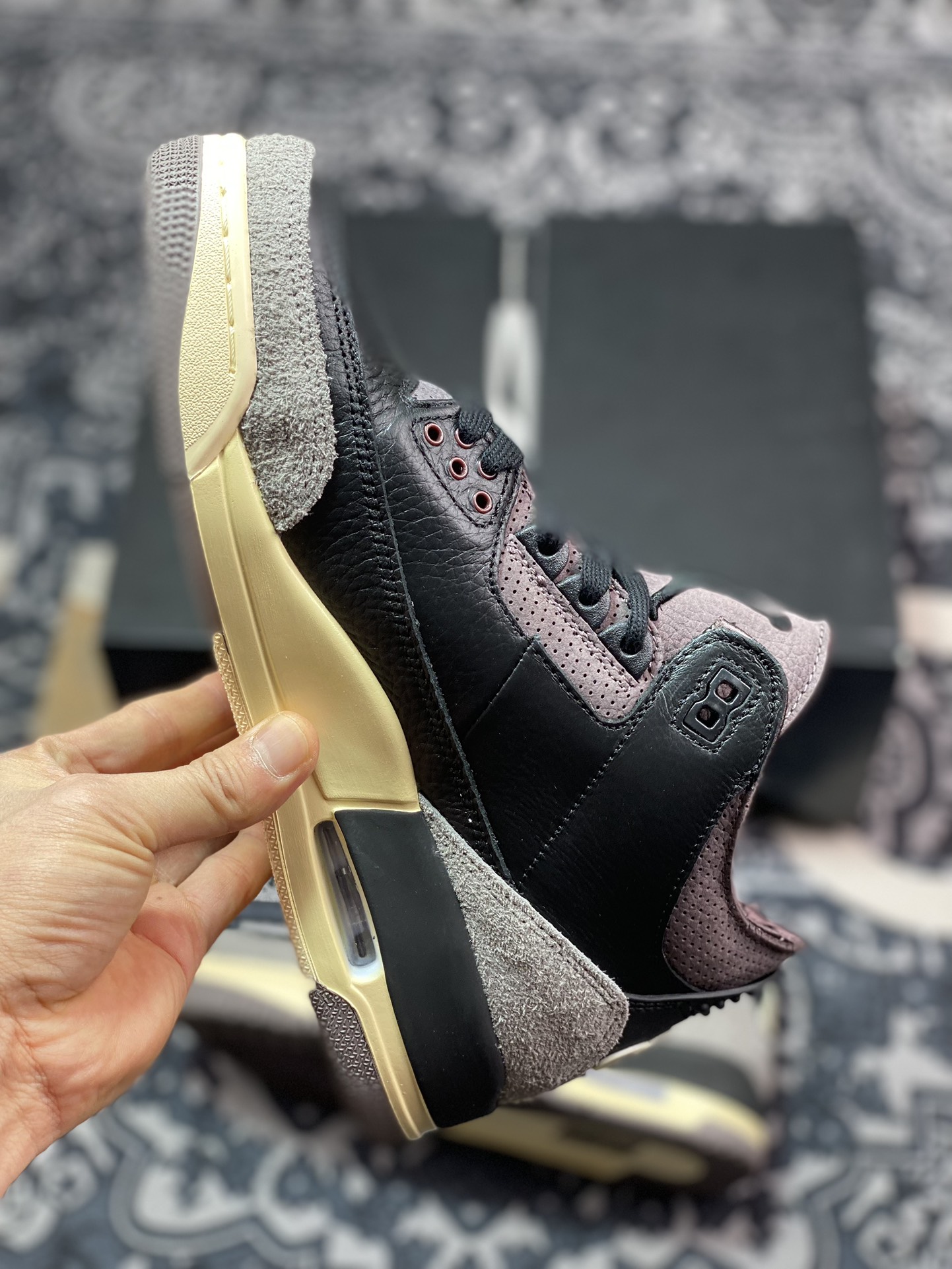 450 Air Jordan 3 Retro ”Black” AJ3 乔3联名款 复刻黑棕 FZ4811-001