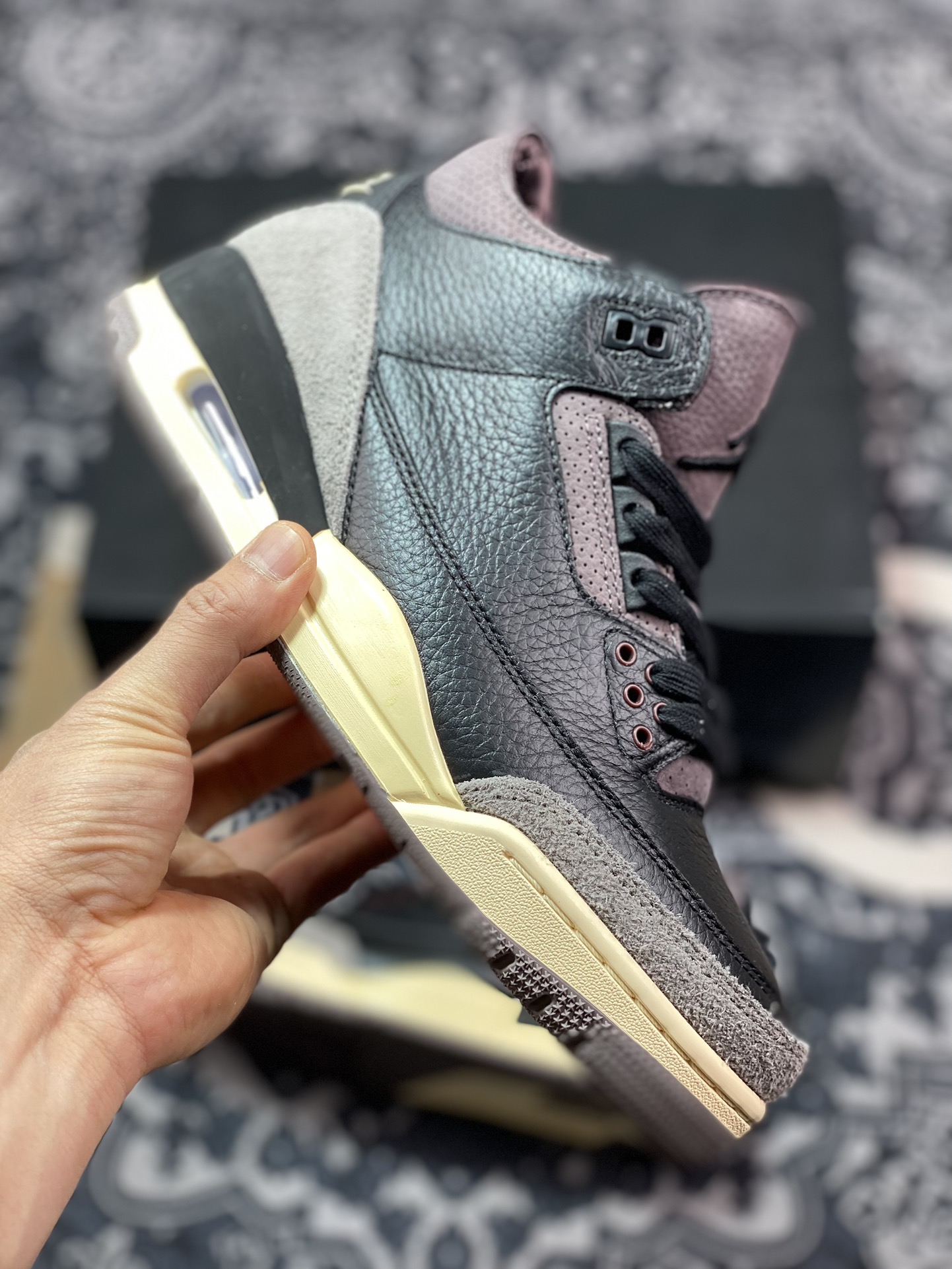 450 Air Jordan 3 Retro ”Black” AJ3 乔3联名款 复刻黑棕 FZ4811-001