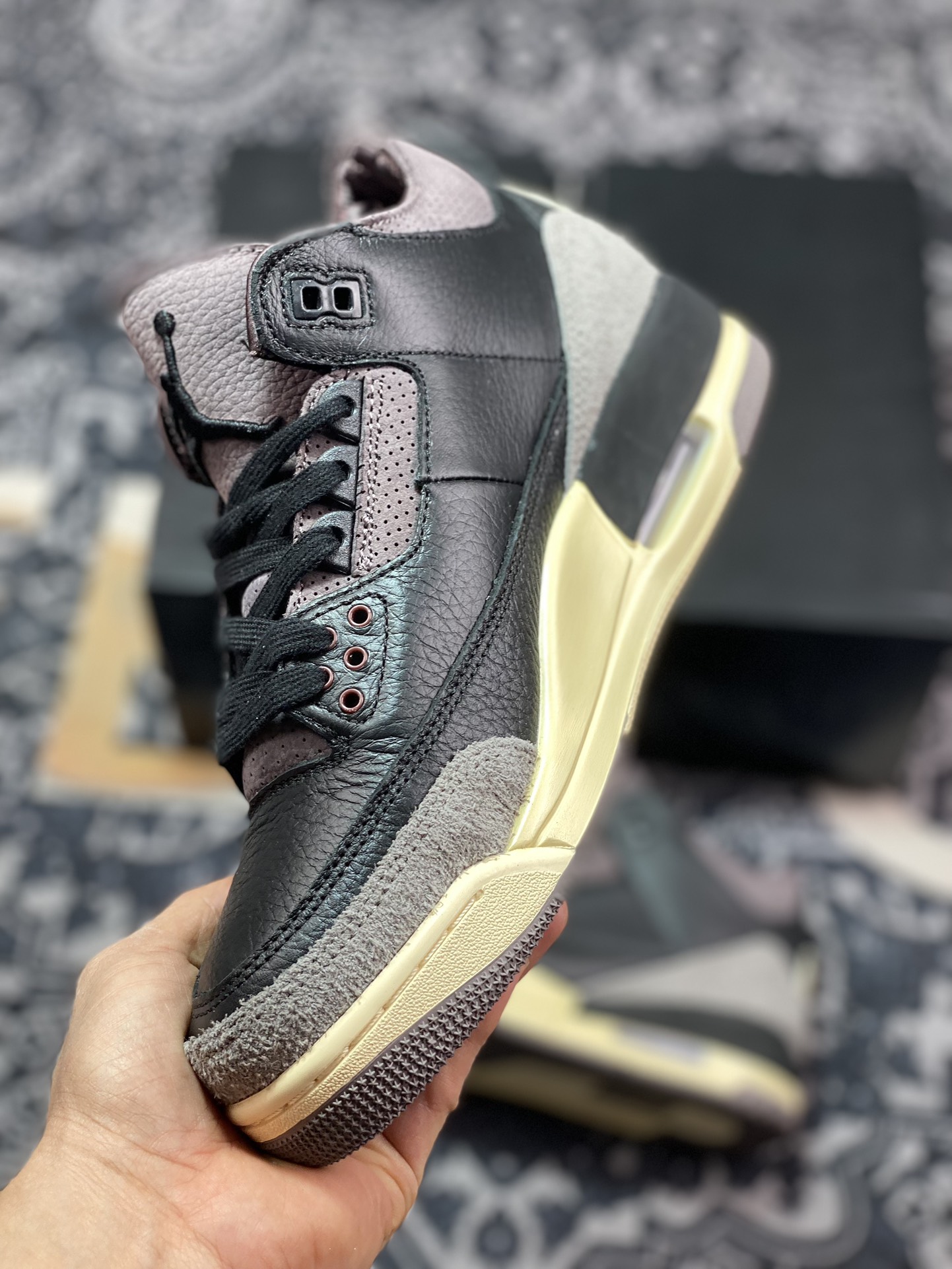 450 Air Jordan 3 Retro ”Black” AJ3 乔3联名款 复刻黑棕 FZ4811-001