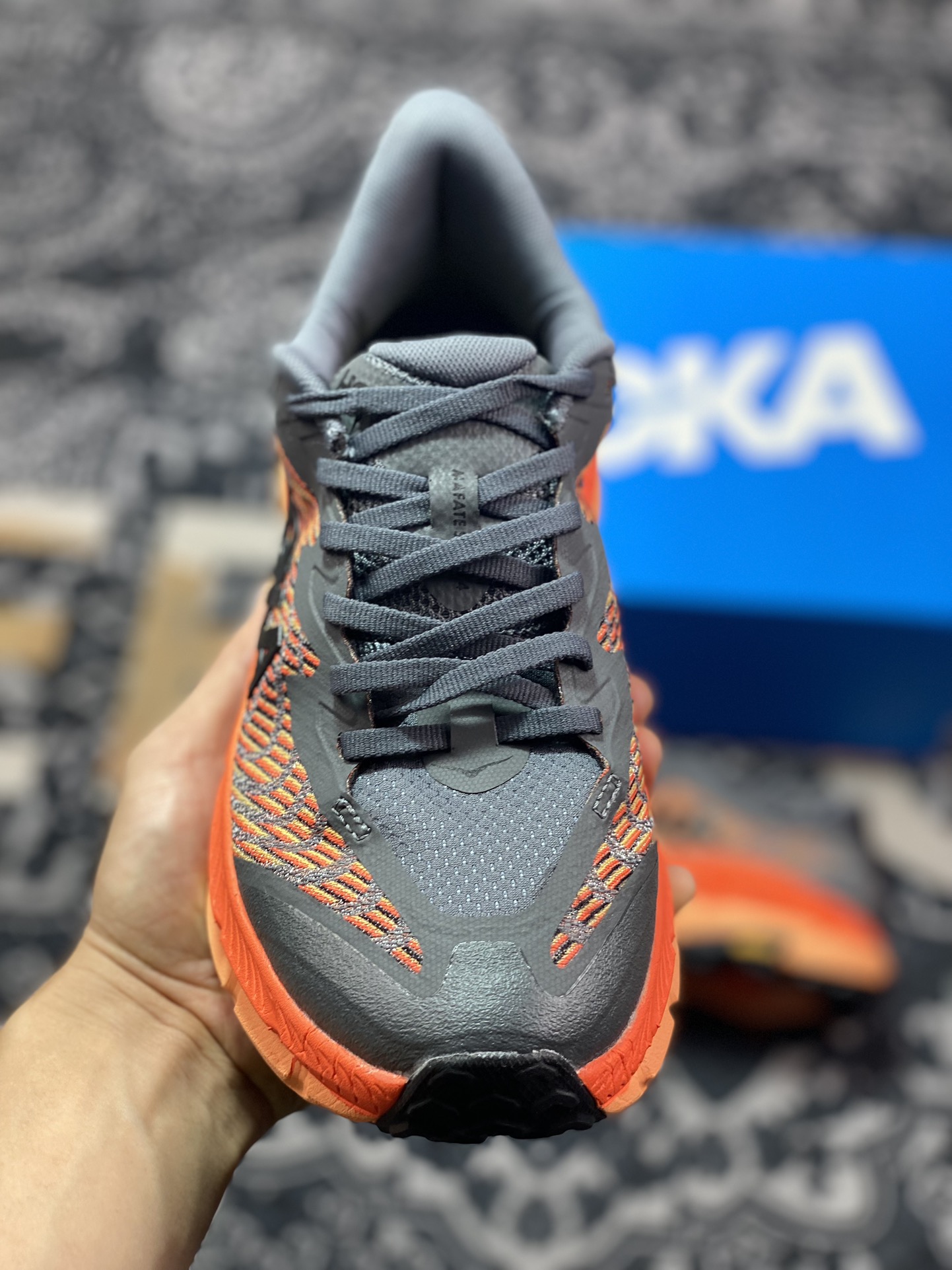 200 HOKA ONE ONE Mafate Speed 4 飞速玛法特4代慢跑鞋“网织深灰黑橙黄”1129930/CKBC