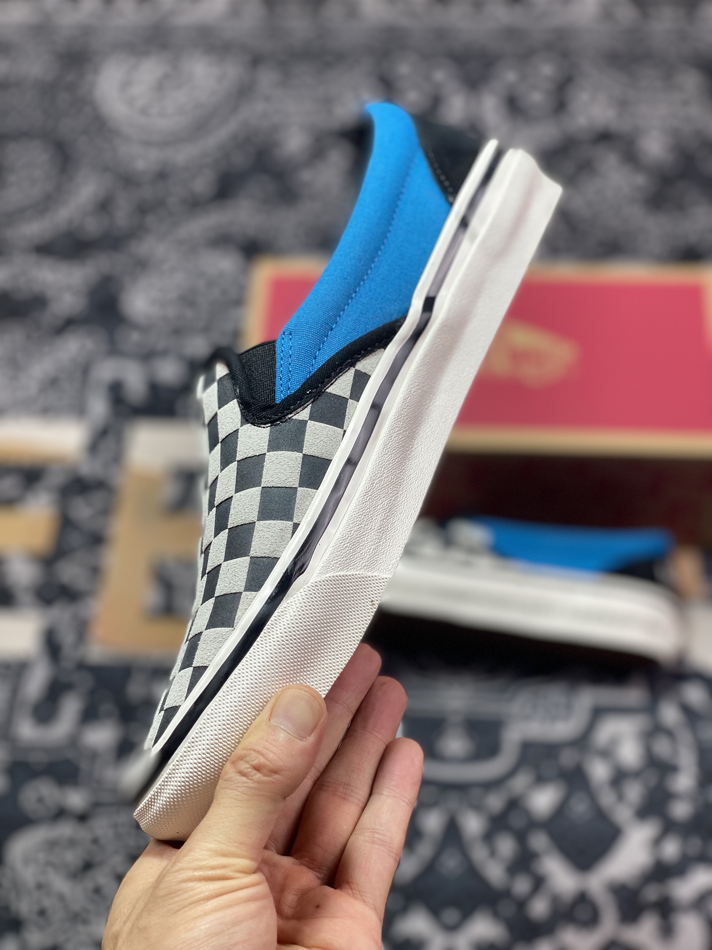 160 真标 Vans slip-on x Liberaiders 千纸鹤联名黑白棋盘格子