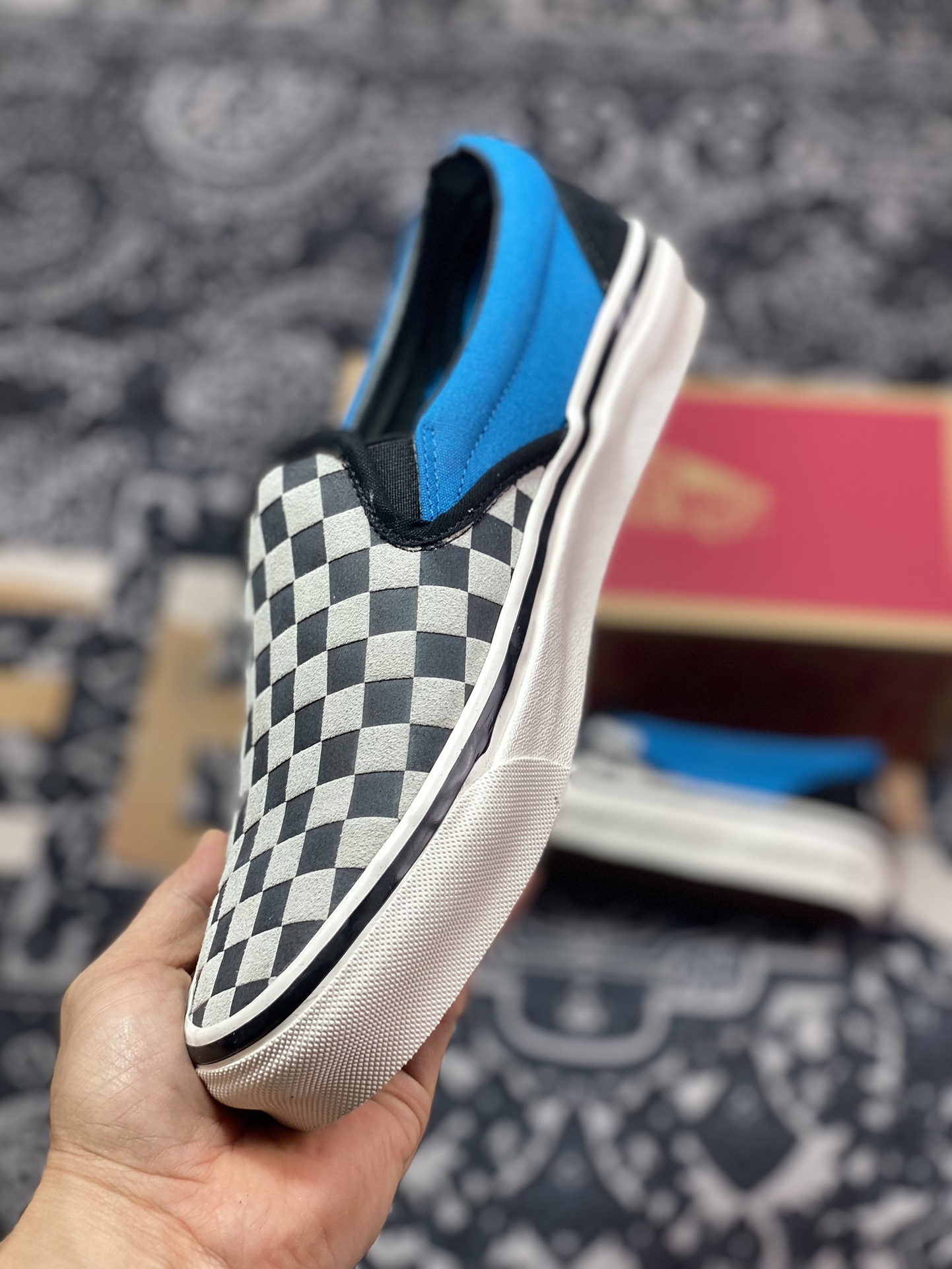 160 真标 Vans slip-on x Liberaiders 千纸鹤联名黑白棋盘格子