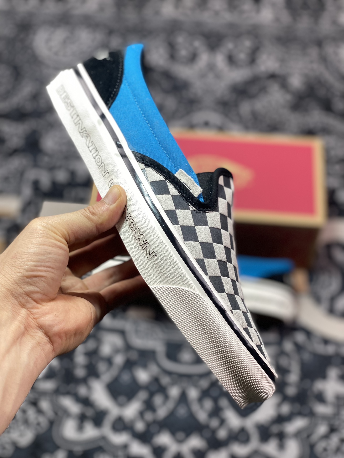 160 真标 Vans slip-on x Liberaiders 千纸鹤联名黑白棋盘格子