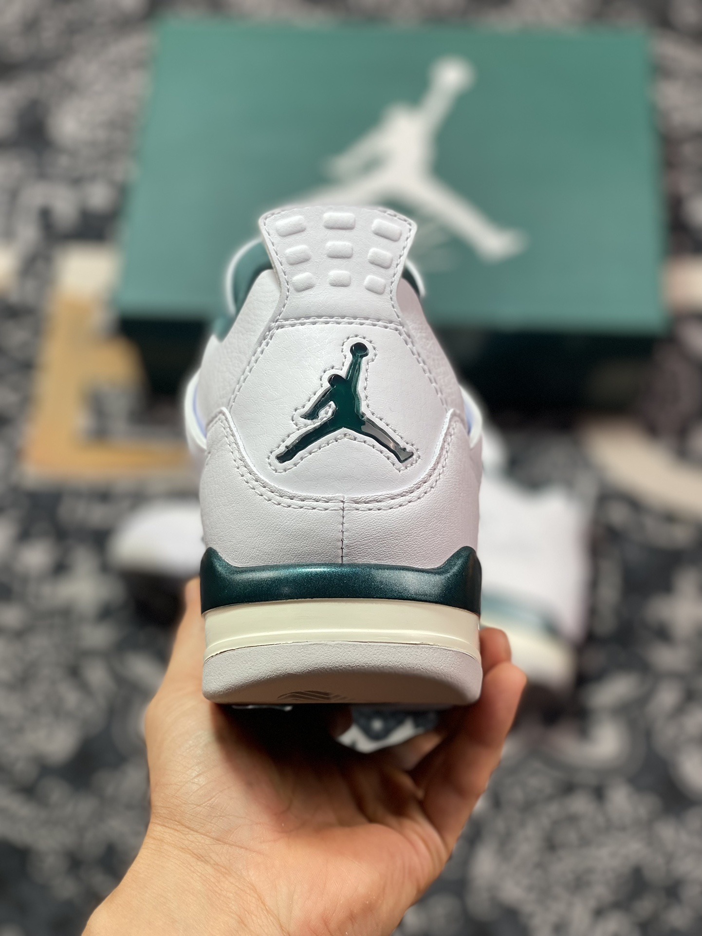 500 优选 原装级别 高端零售专供Air Jordan 4 " Oxidized Green " AJ4乔4 文化篮球鞋 白绿 FQ8138-103