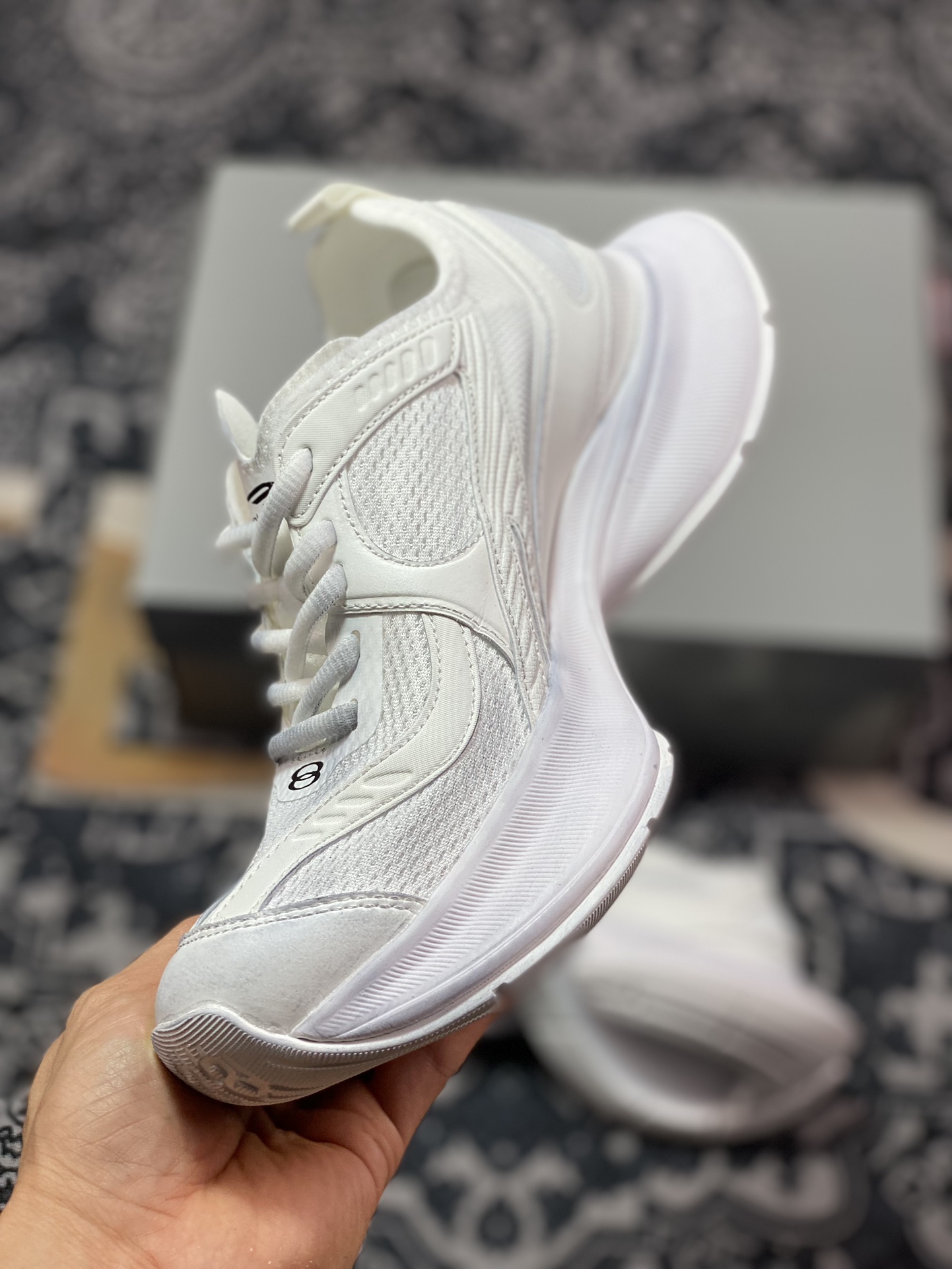 C440 巴黎世家BALENCIAGA Circuit Sneakers 环道系列低帮慢跑鞋“网织武士白黑LOGO”793944 WFLGY 0120