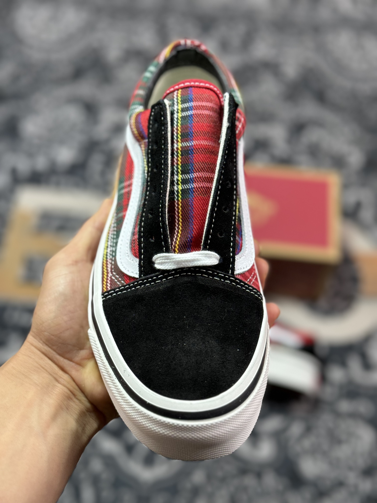 140 真标 Vans Old Skool 36 DX 苏格兰格纹 范斯安纳海姆系列休闲低帮帆布鞋