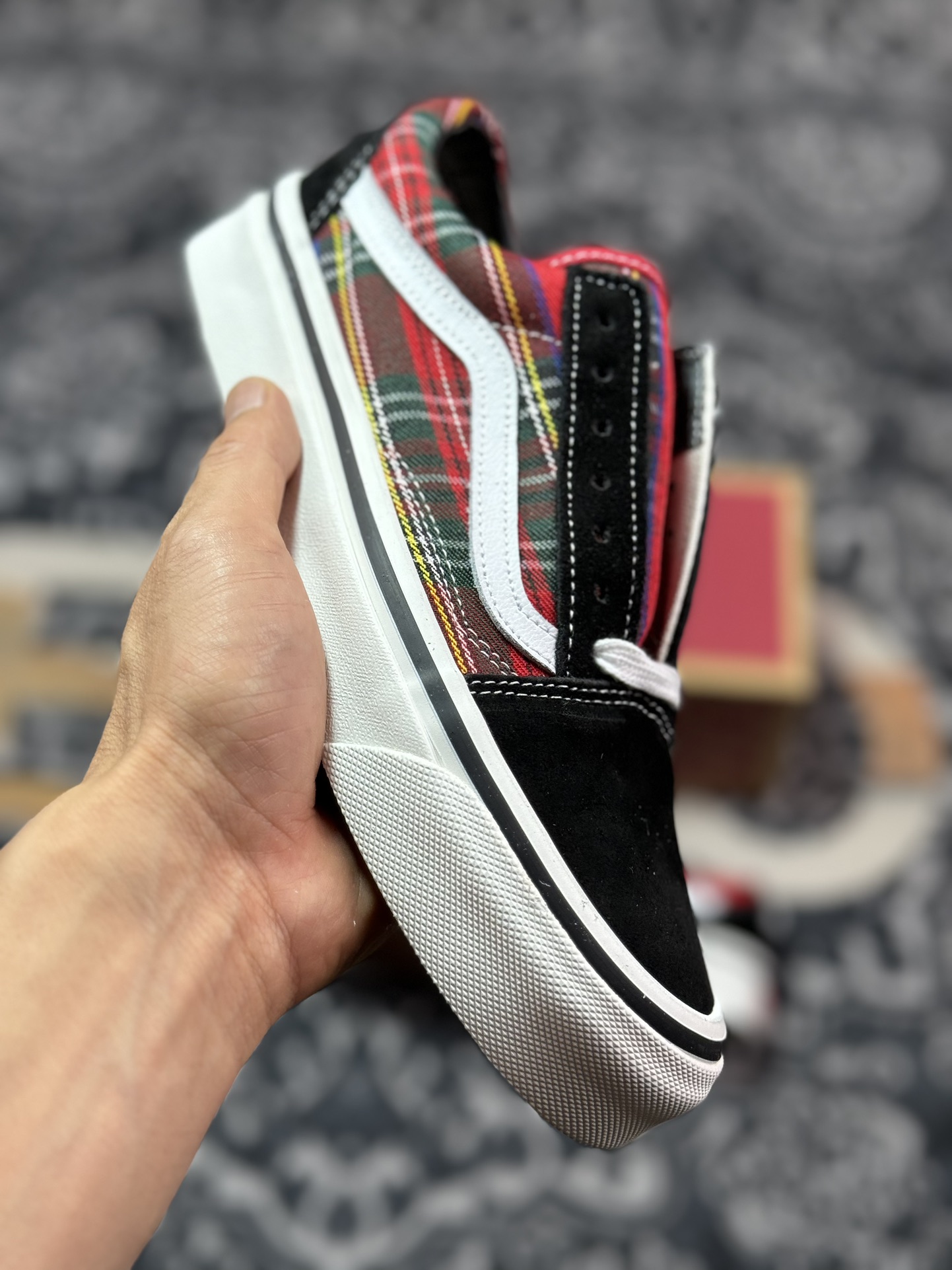 140 真标 Vans Old Skool 36 DX 苏格兰格纹 范斯安纳海姆系列休闲低帮帆布鞋