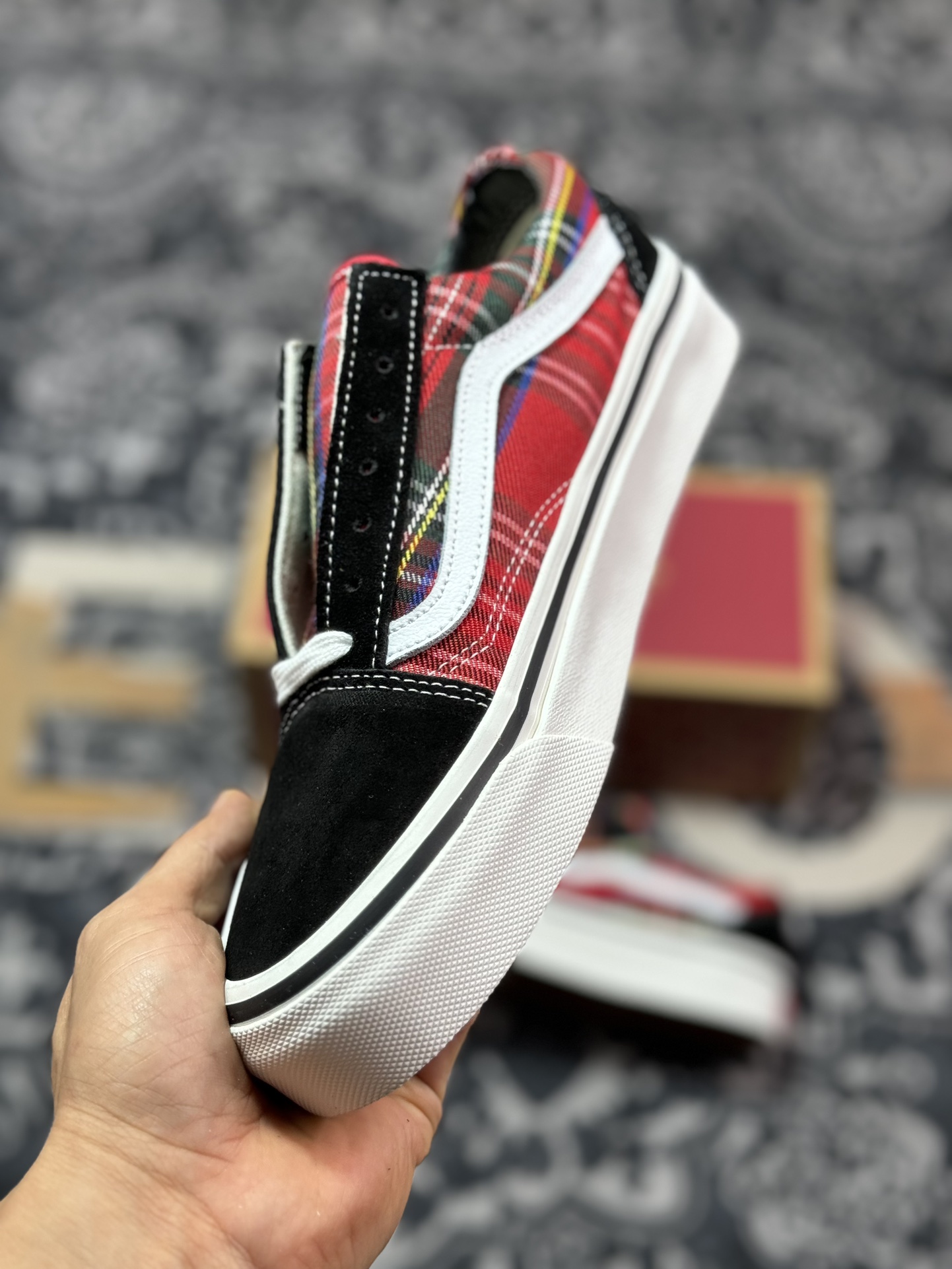 140 真标 Vans Old Skool 36 DX 苏格兰格纹 范斯安纳海姆系列休闲低帮帆布鞋