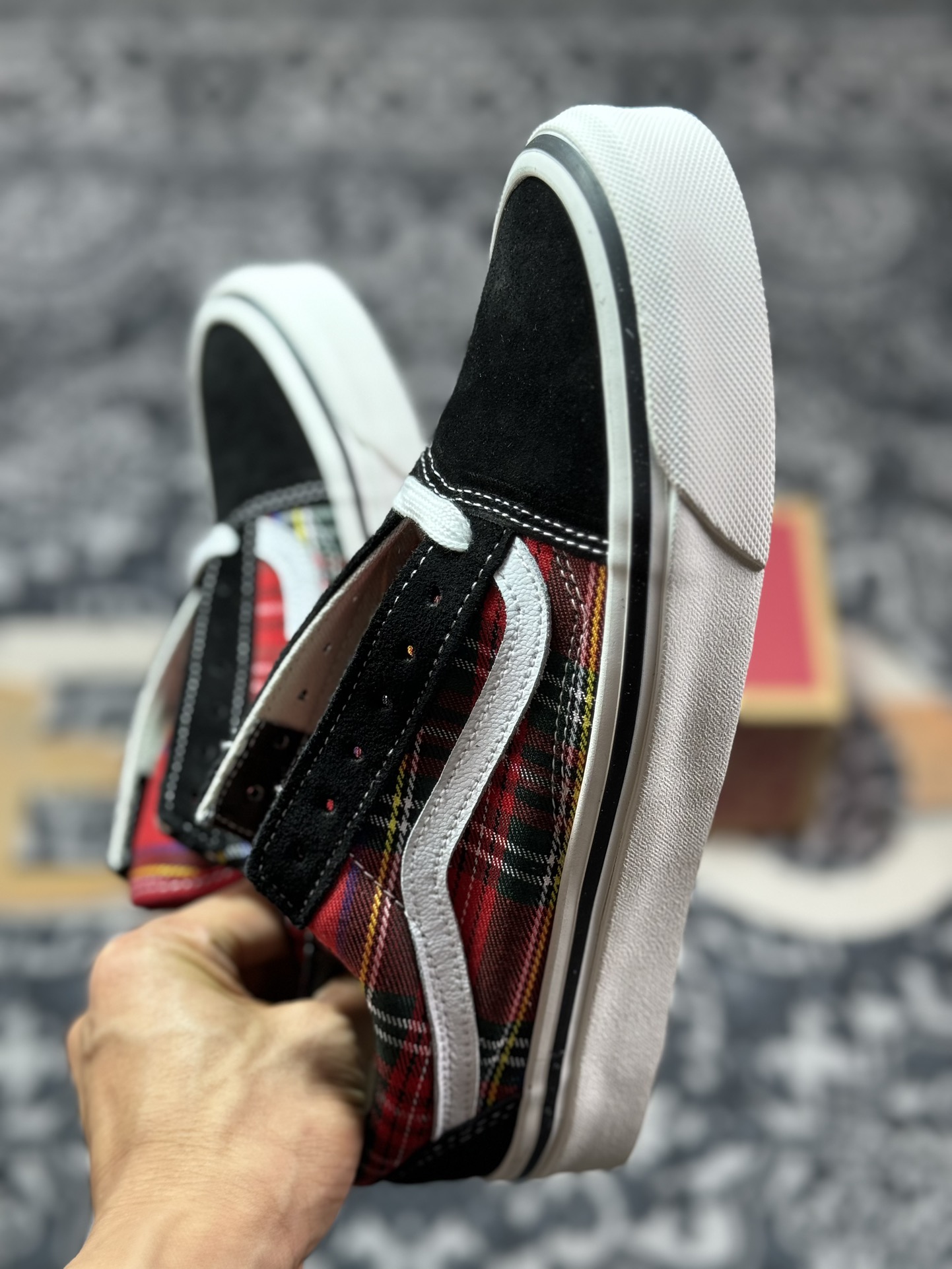 140 真标 Vans Old Skool 36 DX 苏格兰格纹 范斯安纳海姆系列休闲低帮帆布鞋