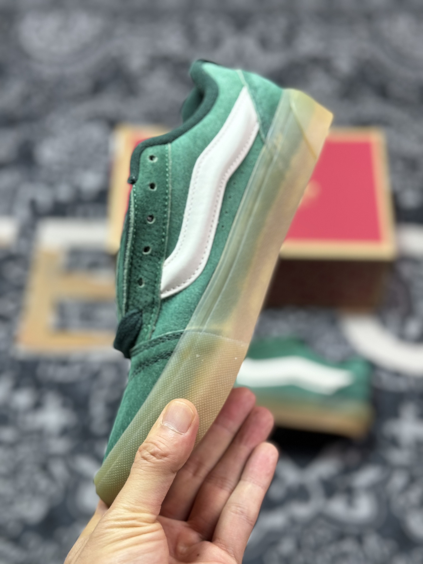 150 真标 Vans Classics Knu Skool 绿色生胶面包鞋 Vans超火的土豆鞋 VN000CS0DWL