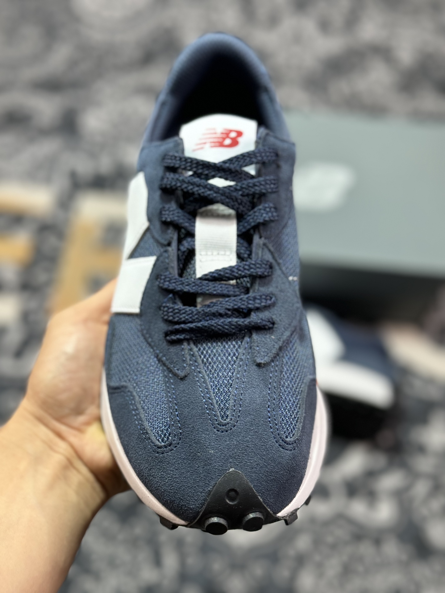 200 NB新百伦New Balance MS327系列低帮复古休闲运动慢跑鞋“藏蓝白”MS327CNW