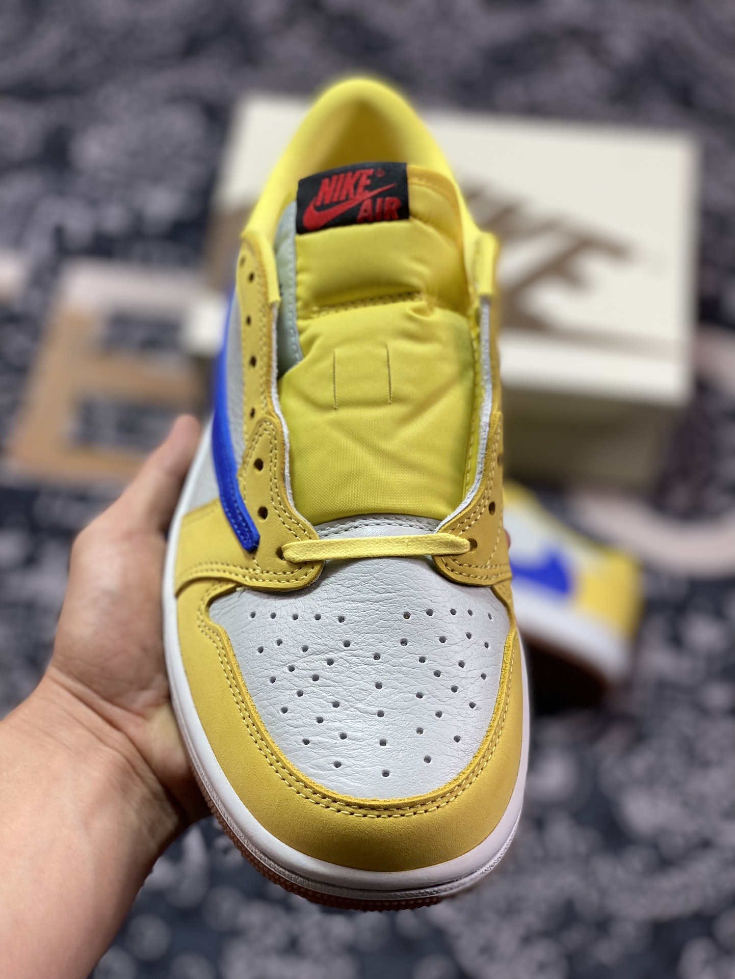 Air Jordan 1 Low ”Canary” White, Blue and Yellow DZ4137-700