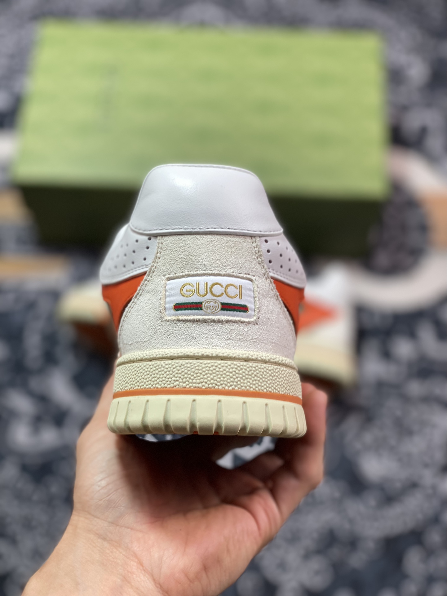 Gucci Re-Web Leather Sneakers low-top retro sneakers