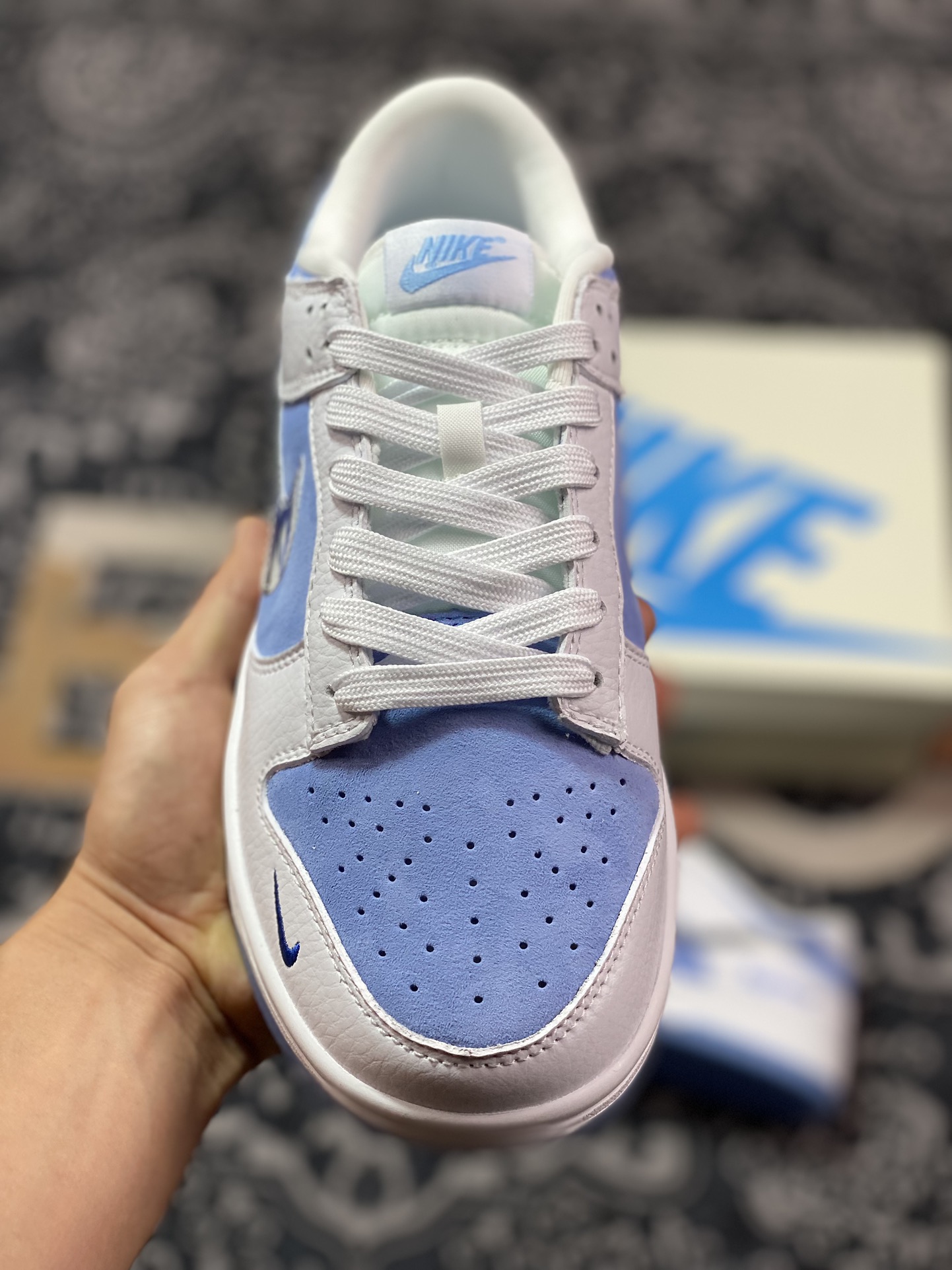 Original level Supreme x Nk SB Dunk Low joint-Royal Blue Anniversary high-end customized low-top casual sneakers JH8039-936