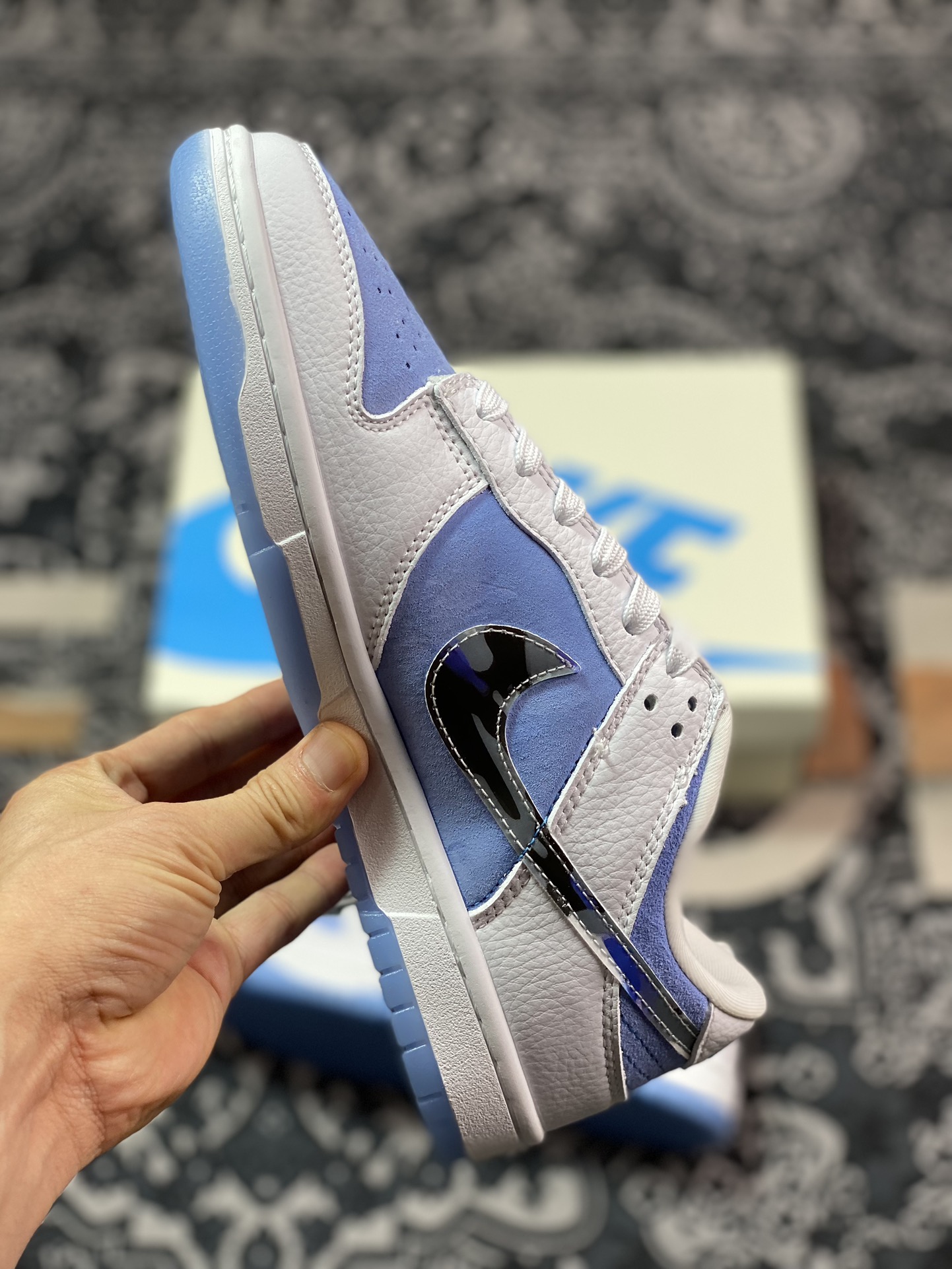 Original level Supreme x Nk SB Dunk Low joint-Royal Blue Anniversary high-end customized low-top casual sneakers JH8039-936