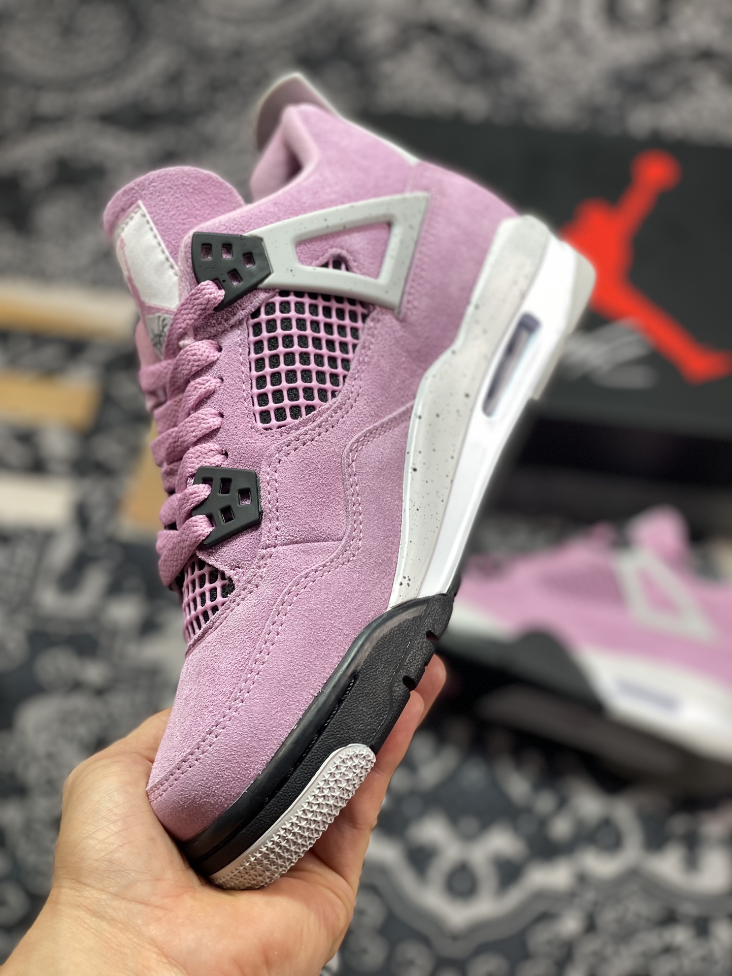 Original Grade F Version Air Jordan 4 ”Orchid” AJ4 Joe 4 Macho Pink AQ9129-501