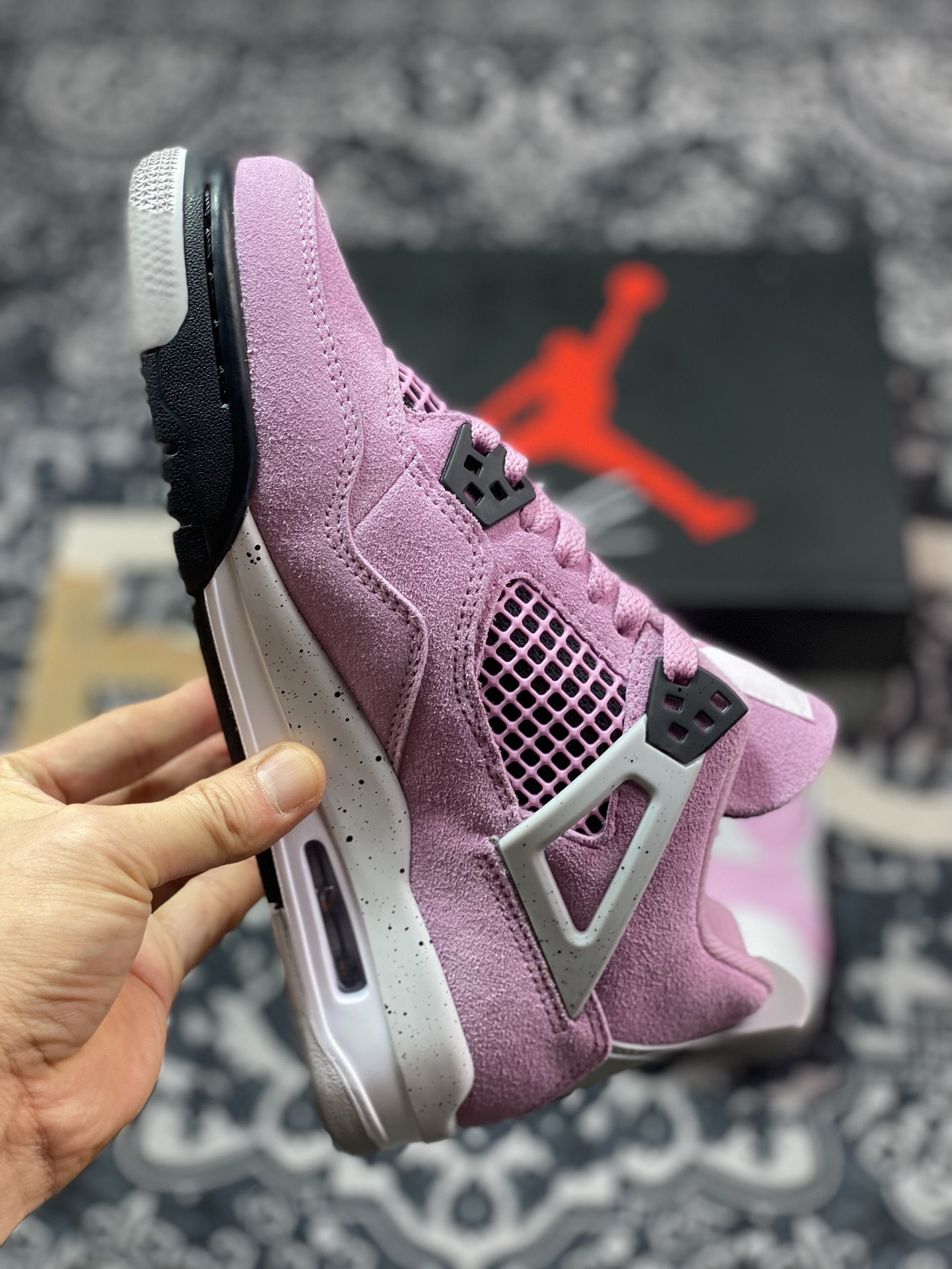 Original Grade F Version Air Jordan 4 ”Orchid” AJ4 Joe 4 Macho Pink AQ9129-501