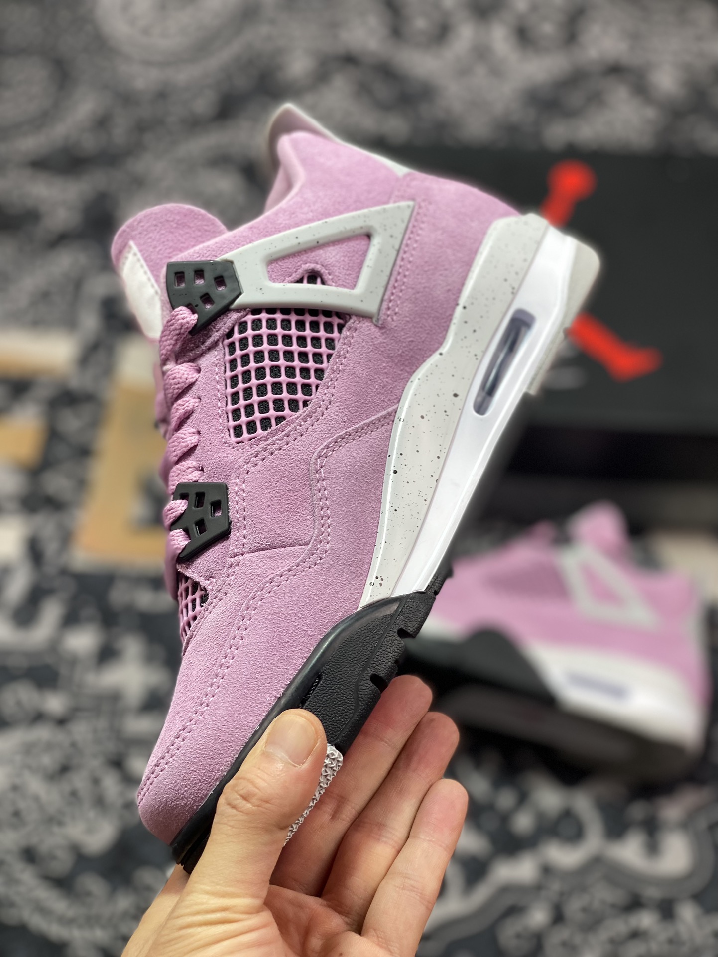 Original Grade F Version Air Jordan 4 ”Orchid” AJ4 Joe 4 Macho Pink AQ9129-501