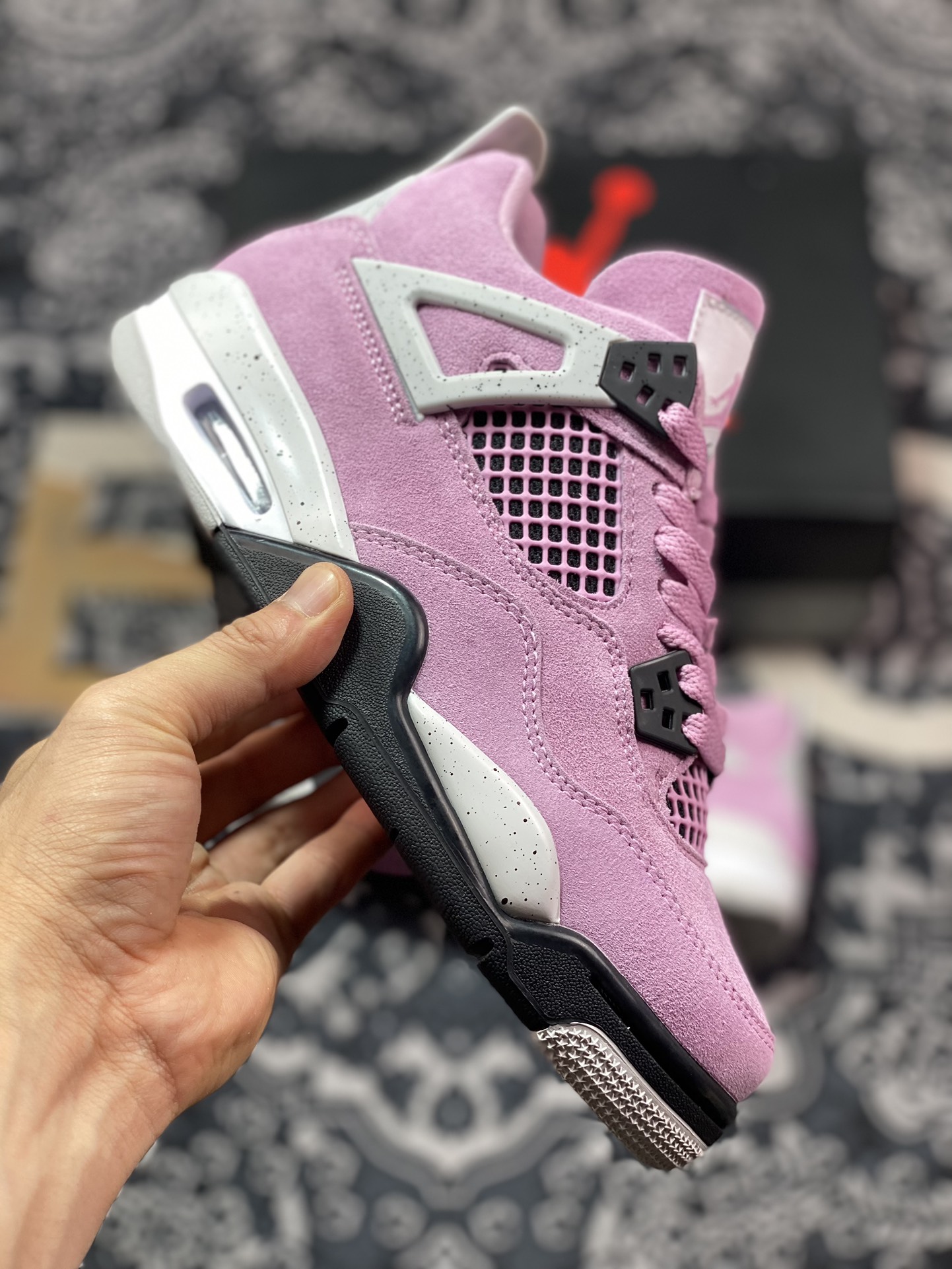 Original Grade F Version Air Jordan 4 ”Orchid” AJ4 Joe 4 Macho Pink AQ9129-501
