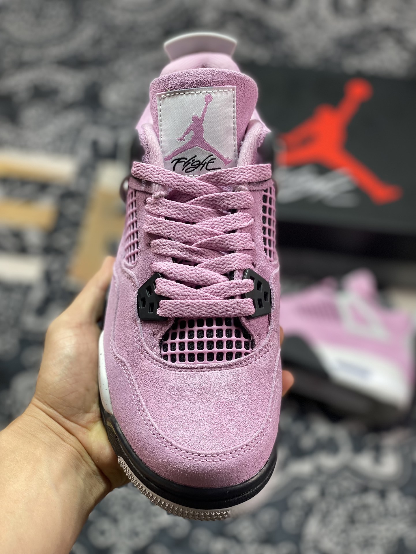 Original Grade F Version Air Jordan 4 ”Orchid” AJ4 Joe 4 Macho Pink AQ9129-501