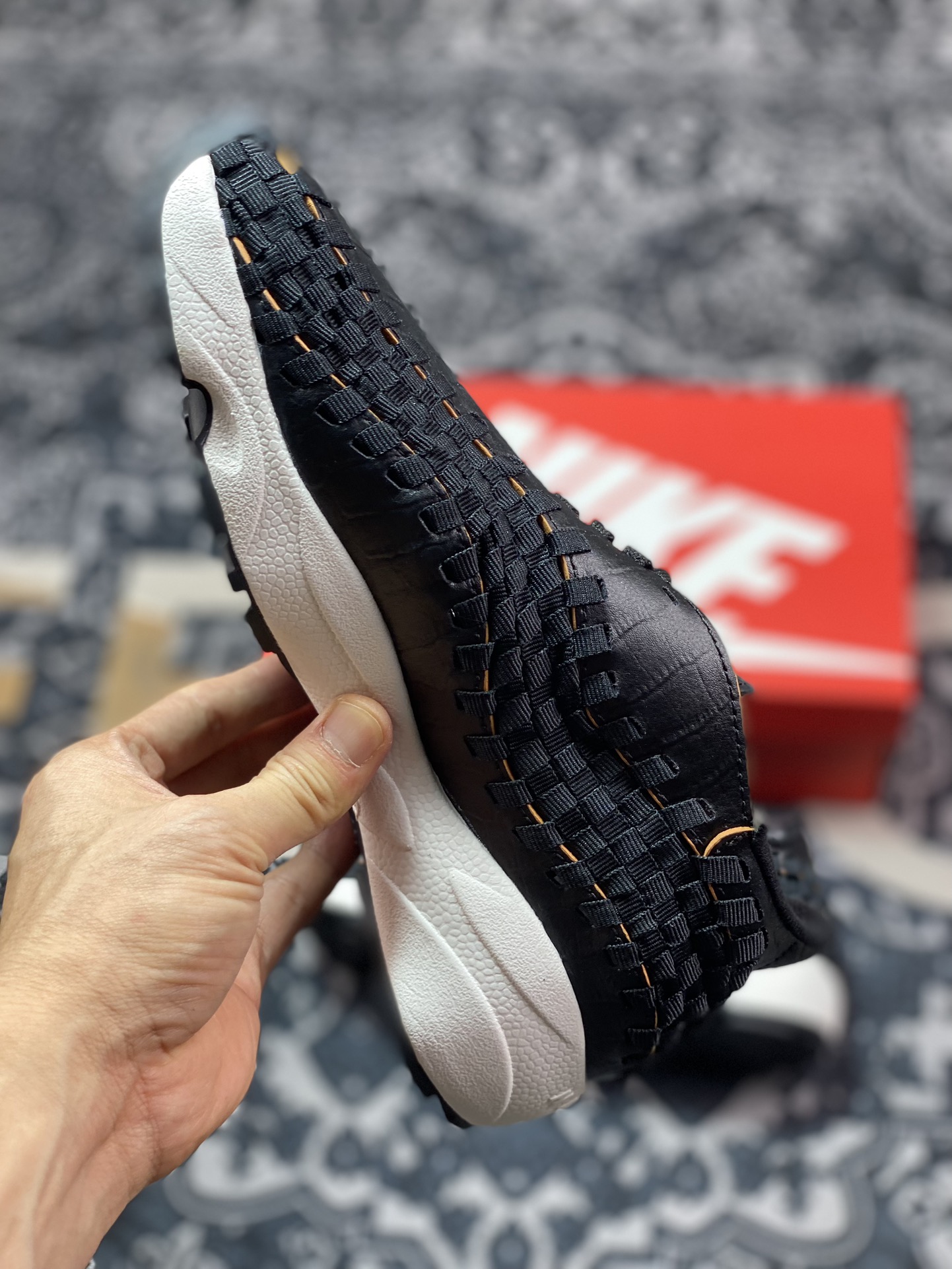 220 Nk Air Footscape Woven 不对称编织防滑耐磨低帮生活休闲鞋 FQ8129-010