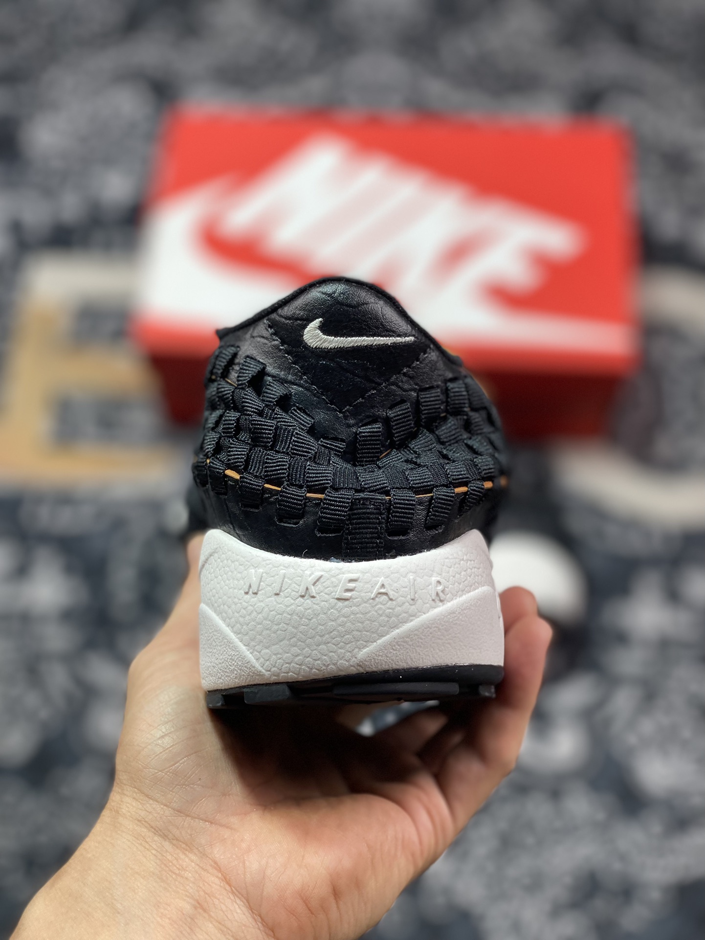 220 Nk Air Footscape Woven 不对称编织防滑耐磨低帮生活休闲鞋 FQ8129-010