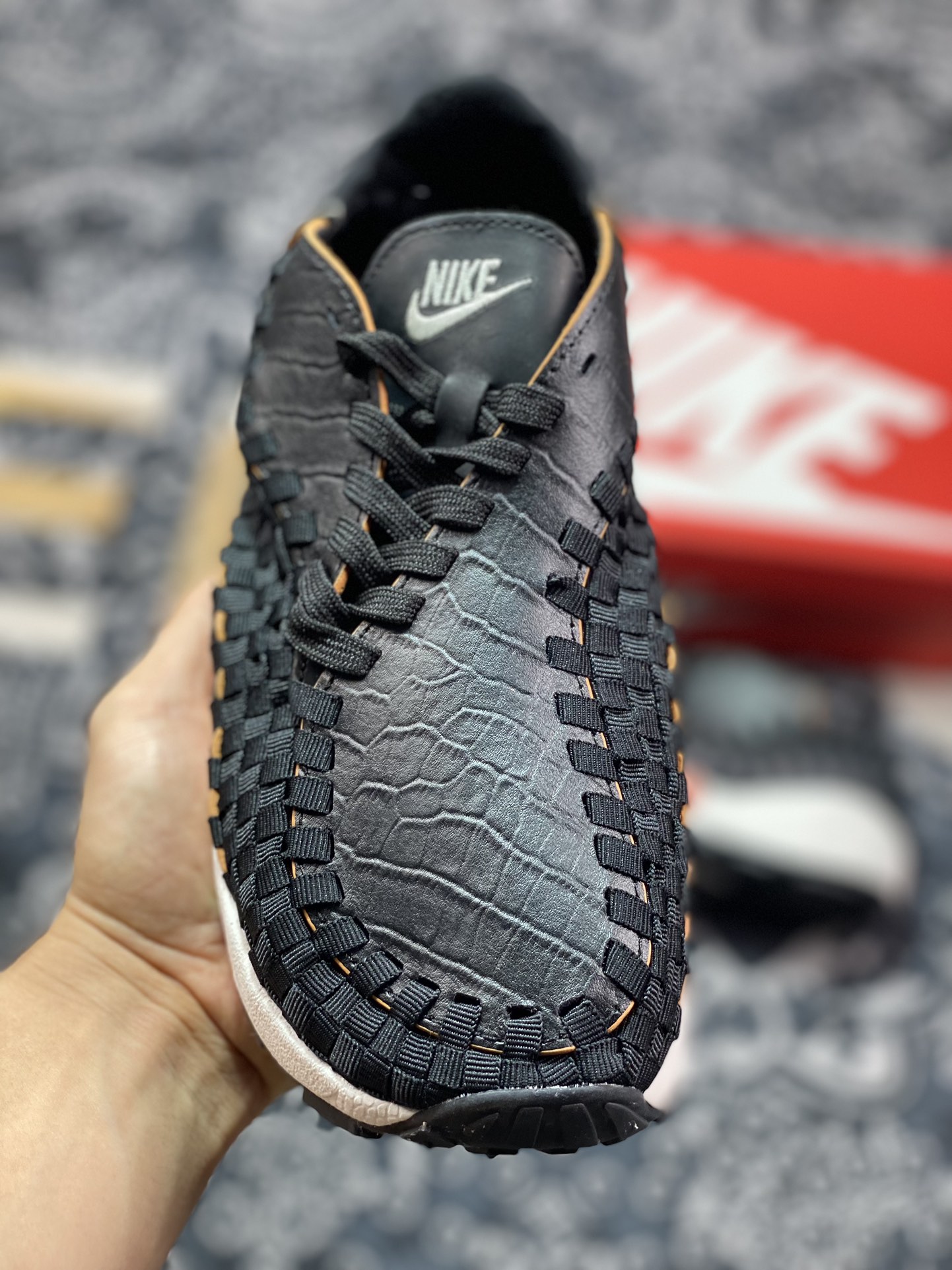 220 Nk Air Footscape Woven 不对称编织防滑耐磨低帮生活休闲鞋 FQ8129-010