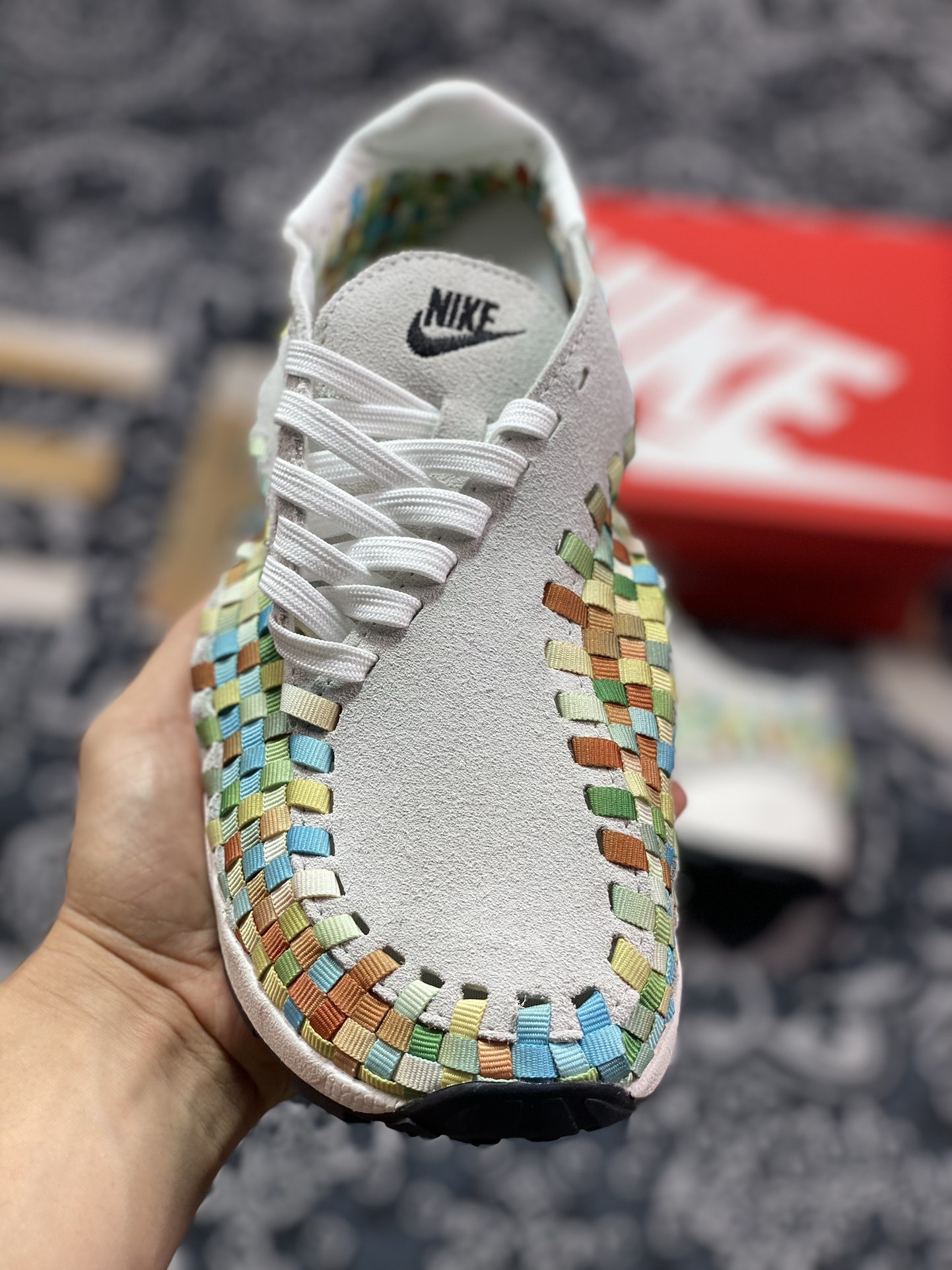 220 Nk Air Footscape Woven 不对称编织防滑耐磨低帮生活休闲鞋 FB1959-101