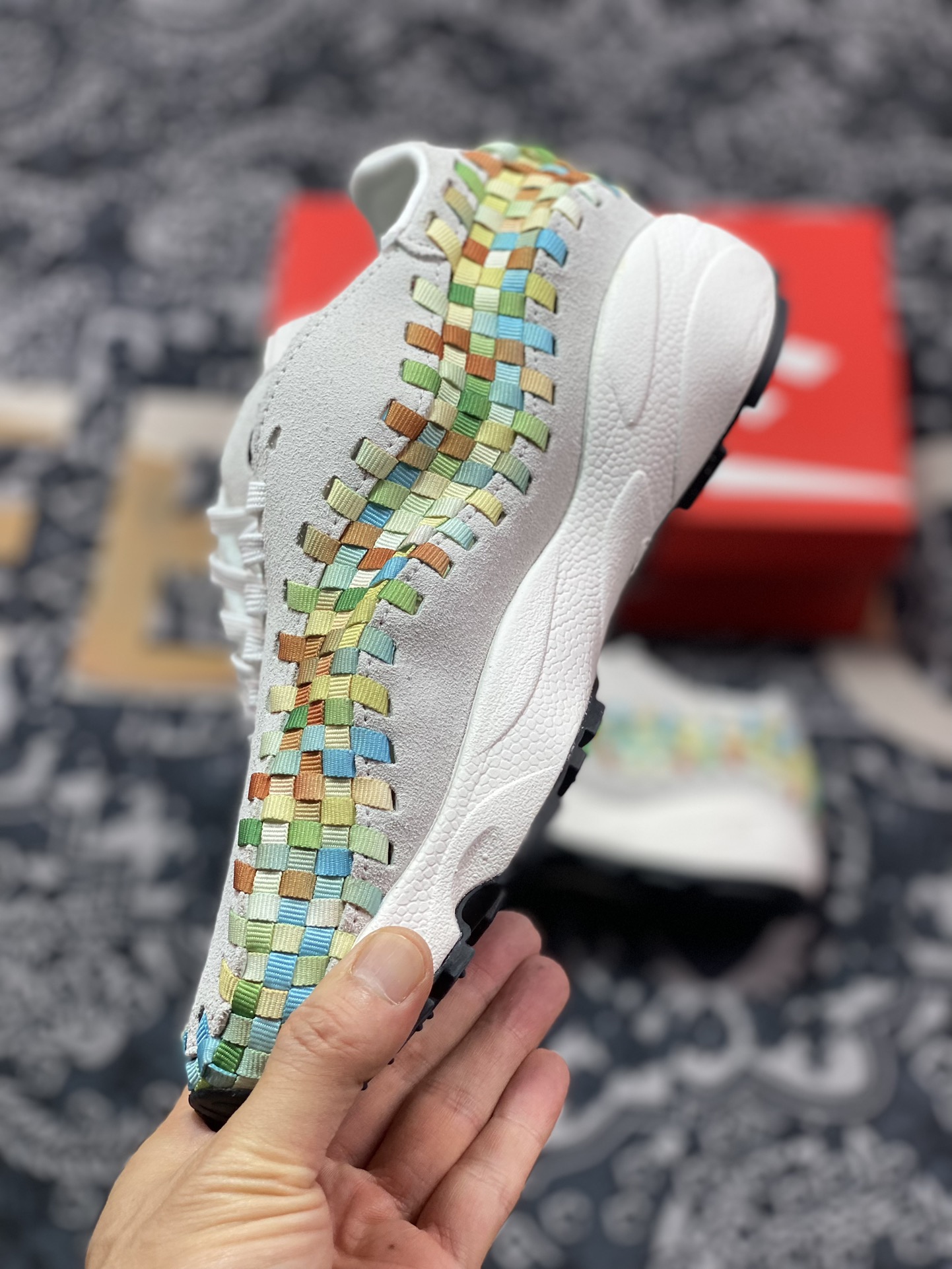 220 Nk Air Footscape Woven 不对称编织防滑耐磨低帮生活休闲鞋 FB1959-101