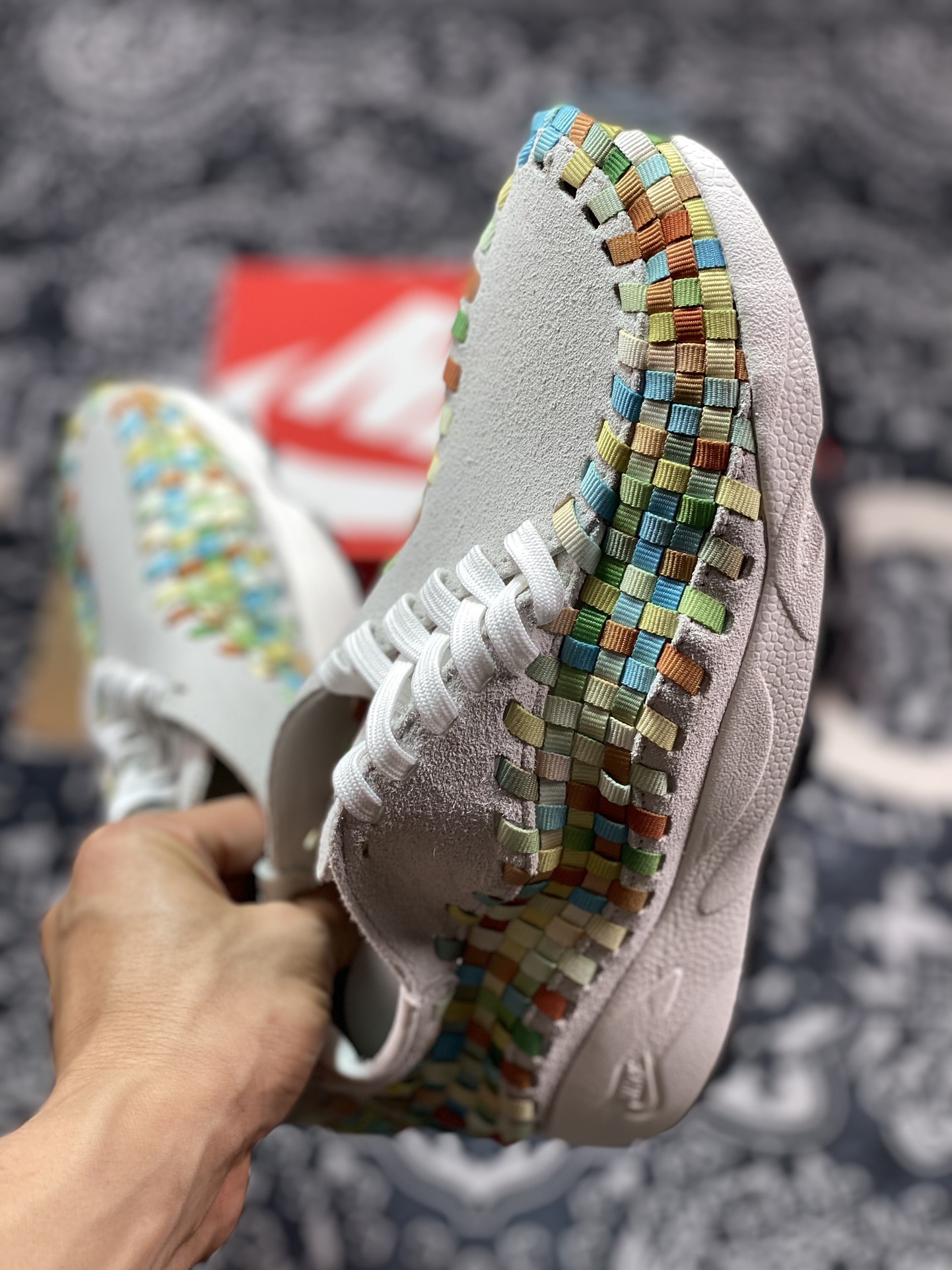 220 Nk Air Footscape Woven 不对称编织防滑耐磨低帮生活休闲鞋 FB1959-101