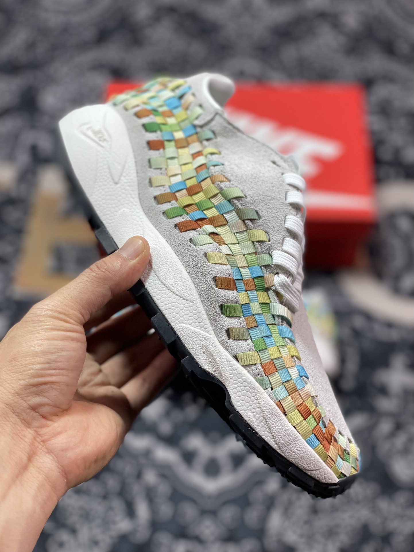 220 Nk Air Footscape Woven 不对称编织防滑耐磨低帮生活休闲鞋 FB1959-101