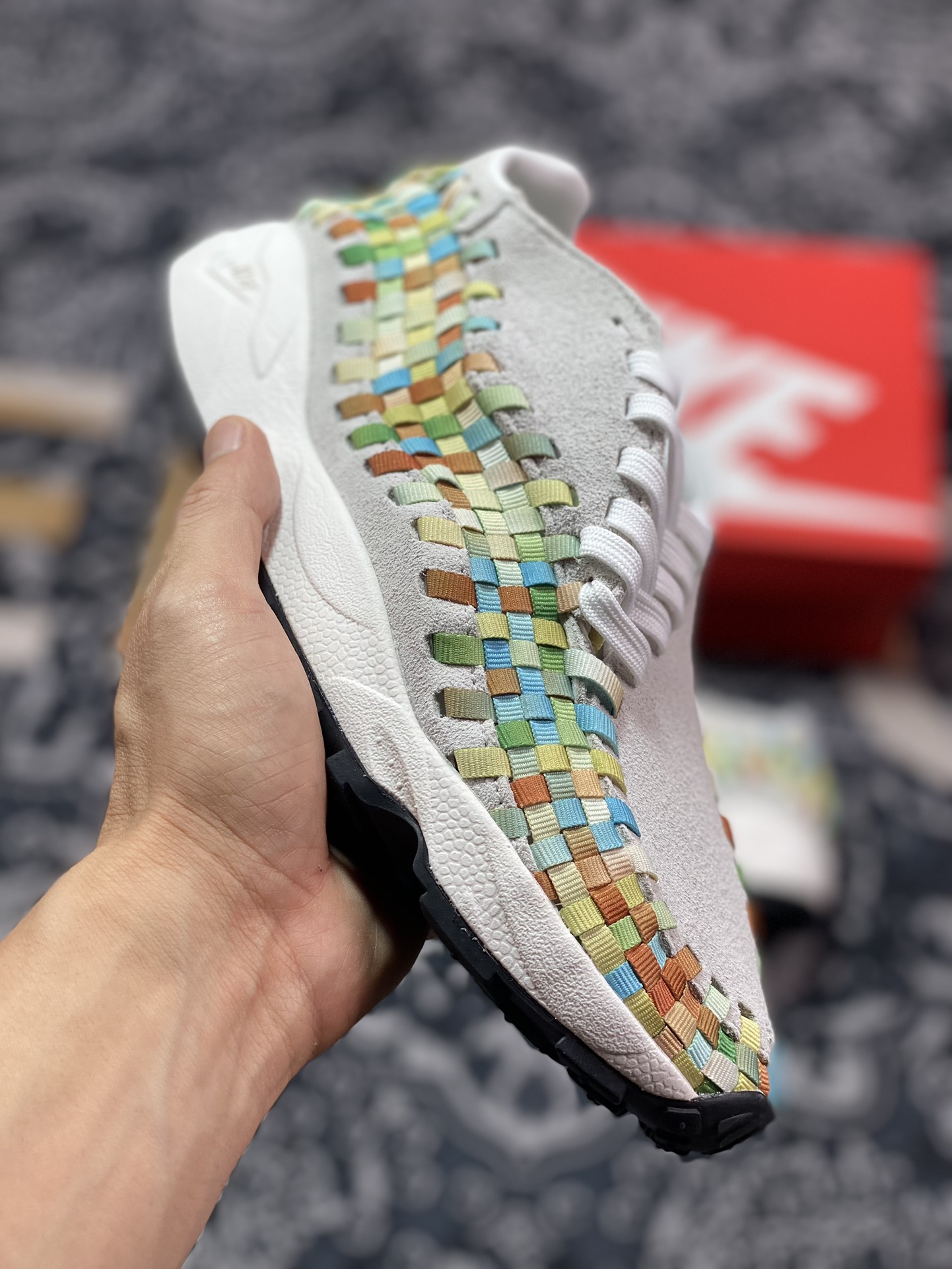 220 Nk Air Footscape Woven 不对称编织防滑耐磨低帮生活休闲鞋 FB1959-101