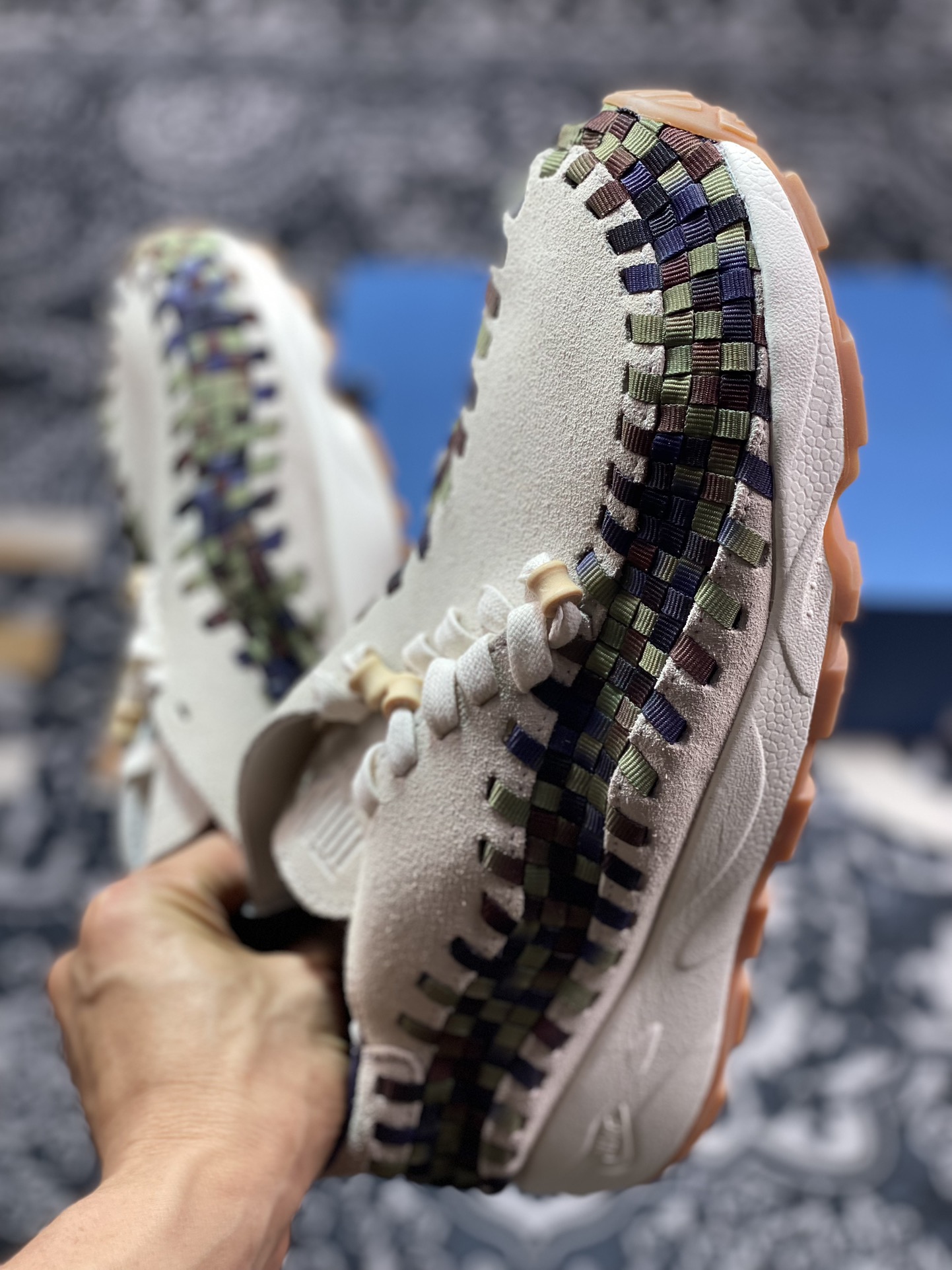 220  Nk Air Footscape Woven 不对称编织防滑耐磨低帮生活休闲鞋  FV3615-191