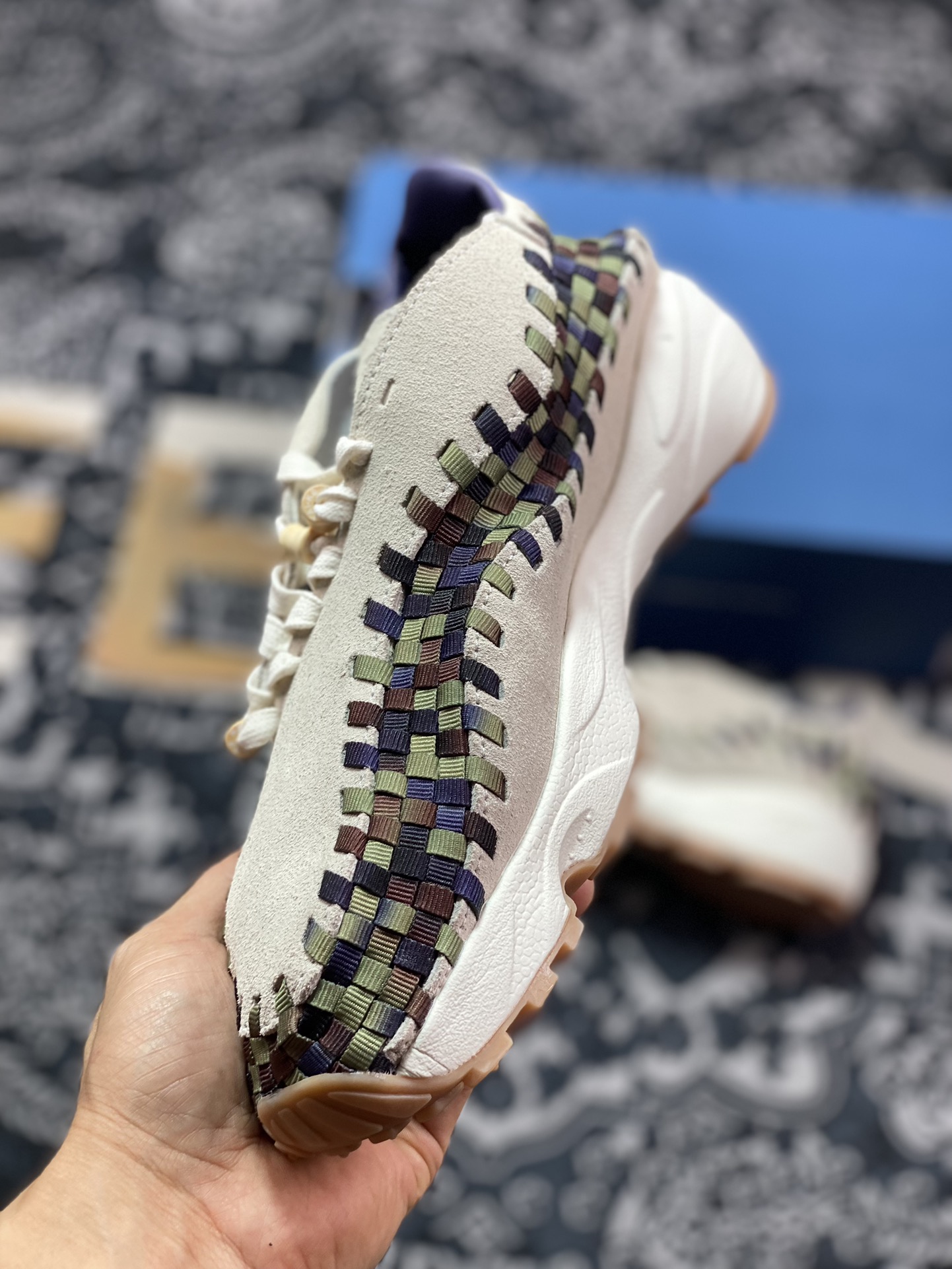 220  Nk Air Footscape Woven 不对称编织防滑耐磨低帮生活休闲鞋  FV3615-191