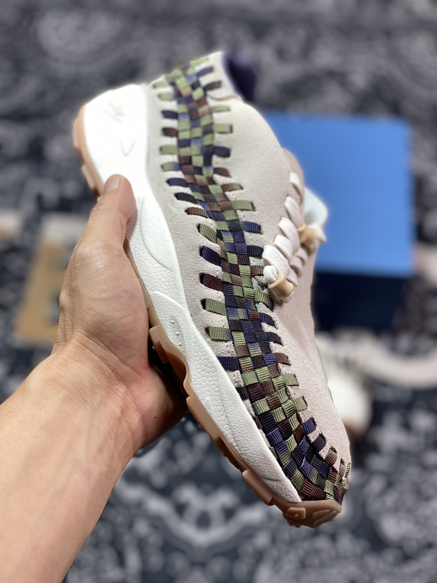 220  Nk Air Footscape Woven 不对称编织防滑耐磨低帮生活休闲鞋  FV3615-191