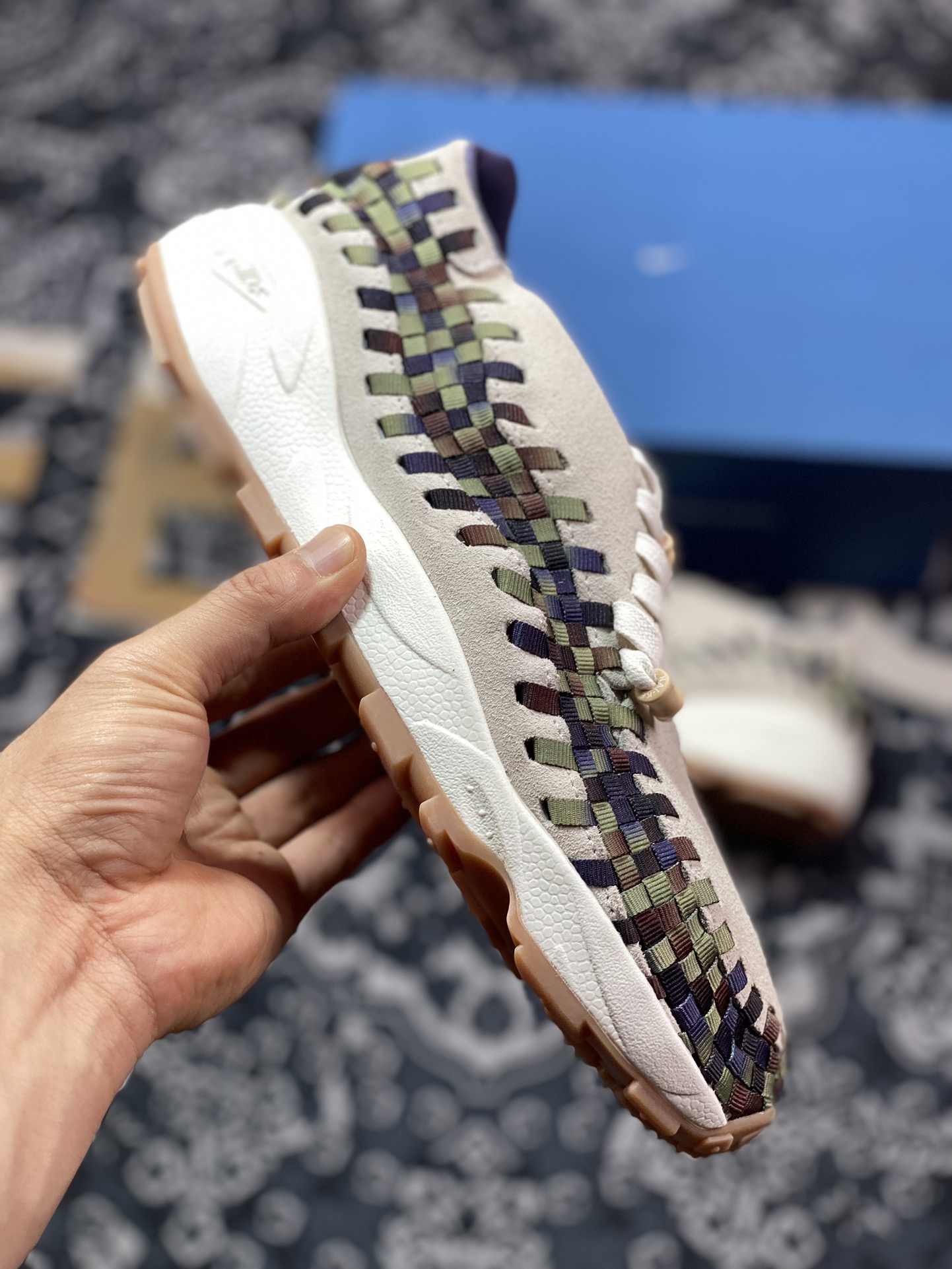 220  Nk Air Footscape Woven 不对称编织防滑耐磨低帮生活休闲鞋  FV3615-191