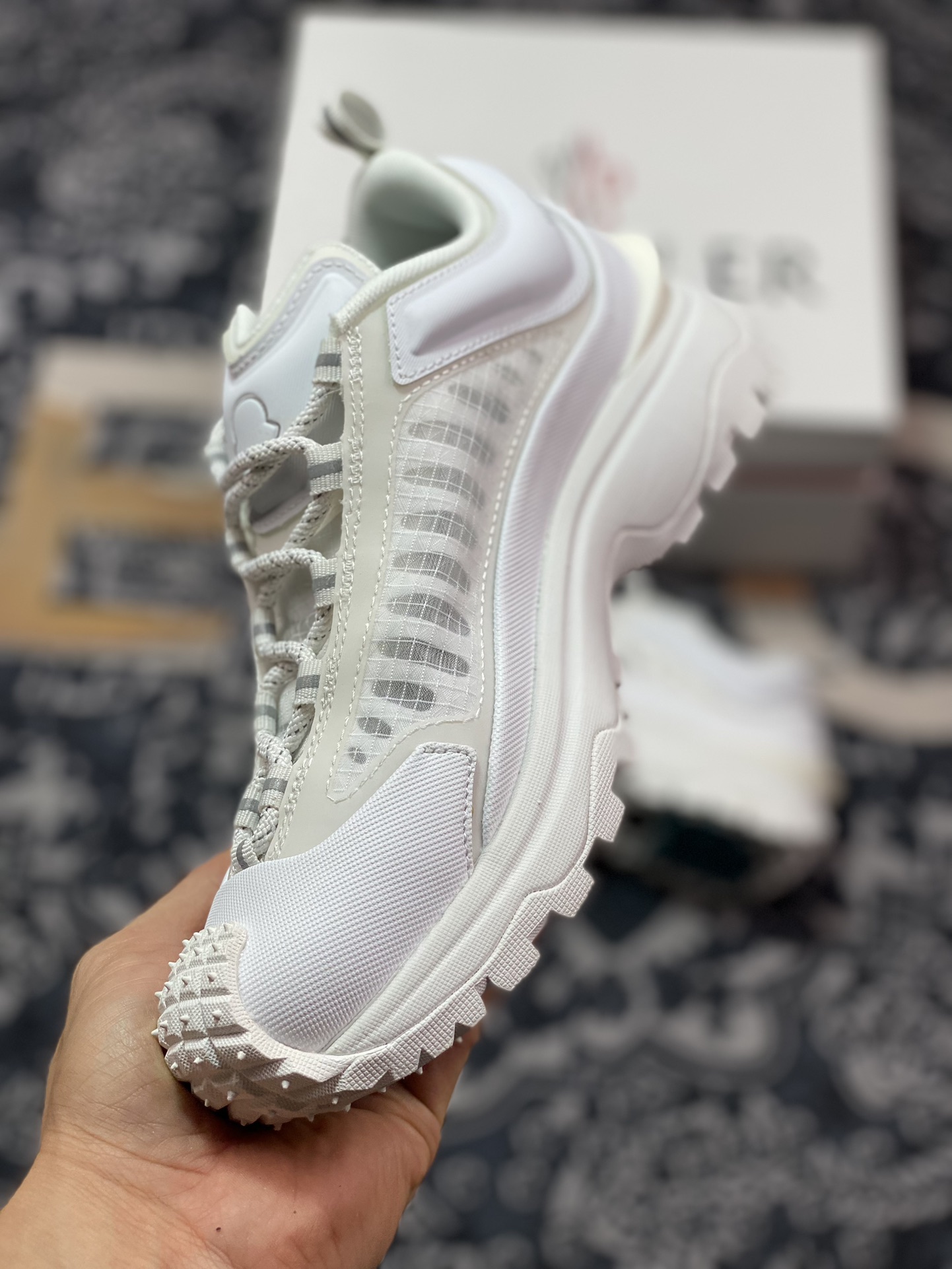Trailgrip Lite Trainers Off-road Travel 2nd Generation Series Low-top Lightweight Outdoor Mountaineering Sports Shoes ”All White Hollow” I109A4M00130M2808001