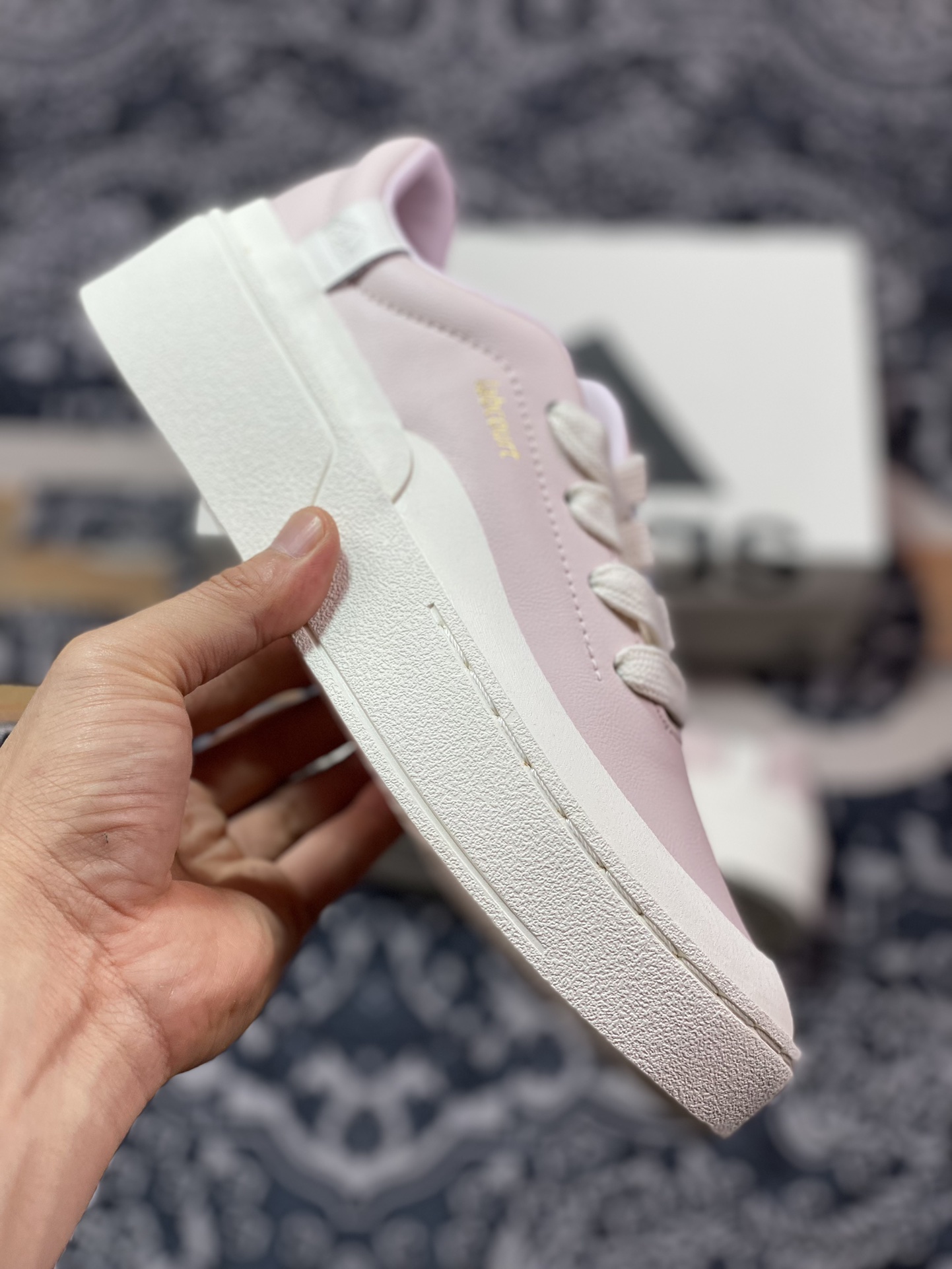Adidas Labcourt Low Lab court series classic sneakers ”Leather Sakura Pink Beige” IF1711