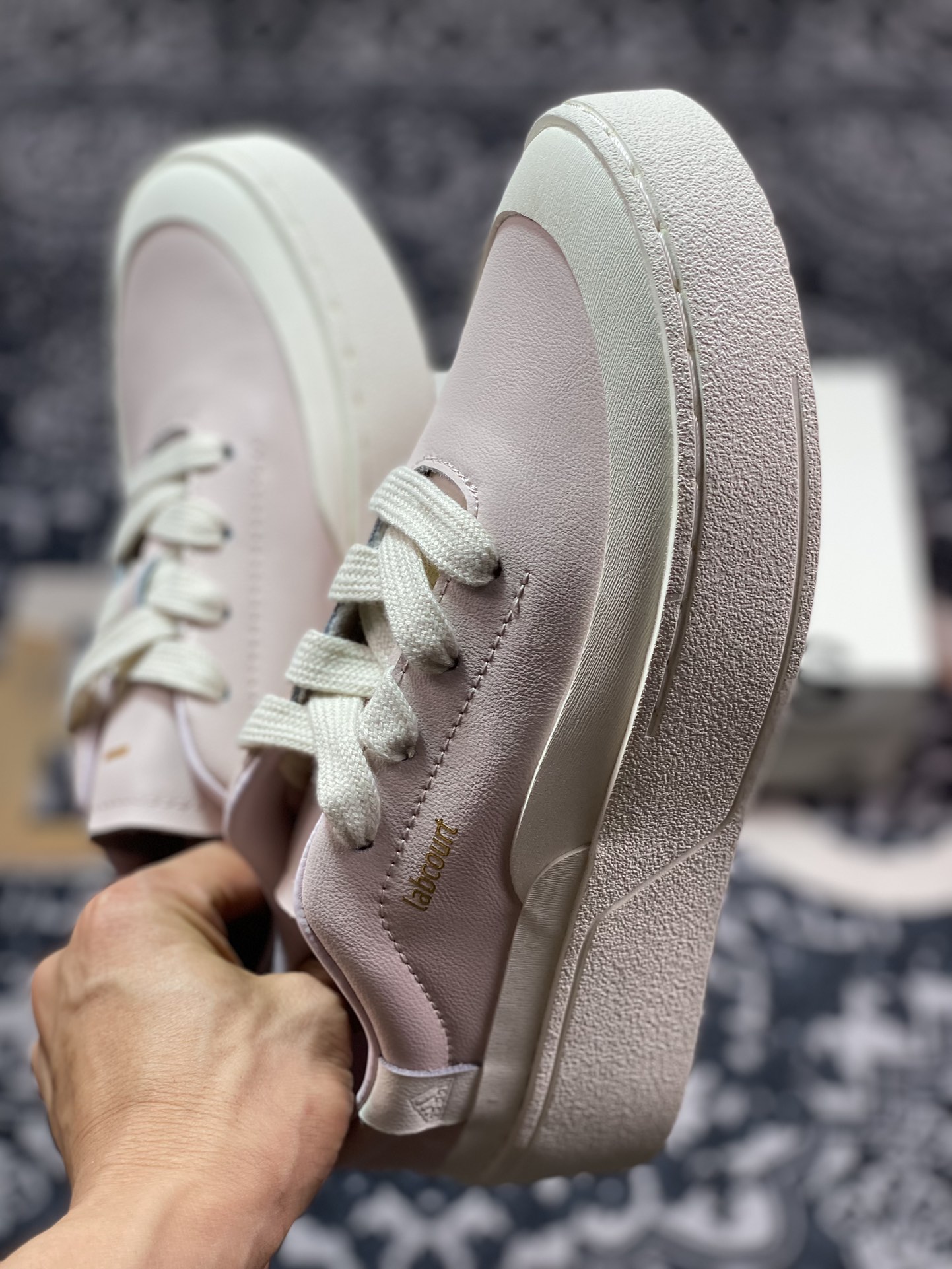 Adidas Labcourt Low Lab court series classic sneakers ”Leather Sakura Pink Beige” IF1711
