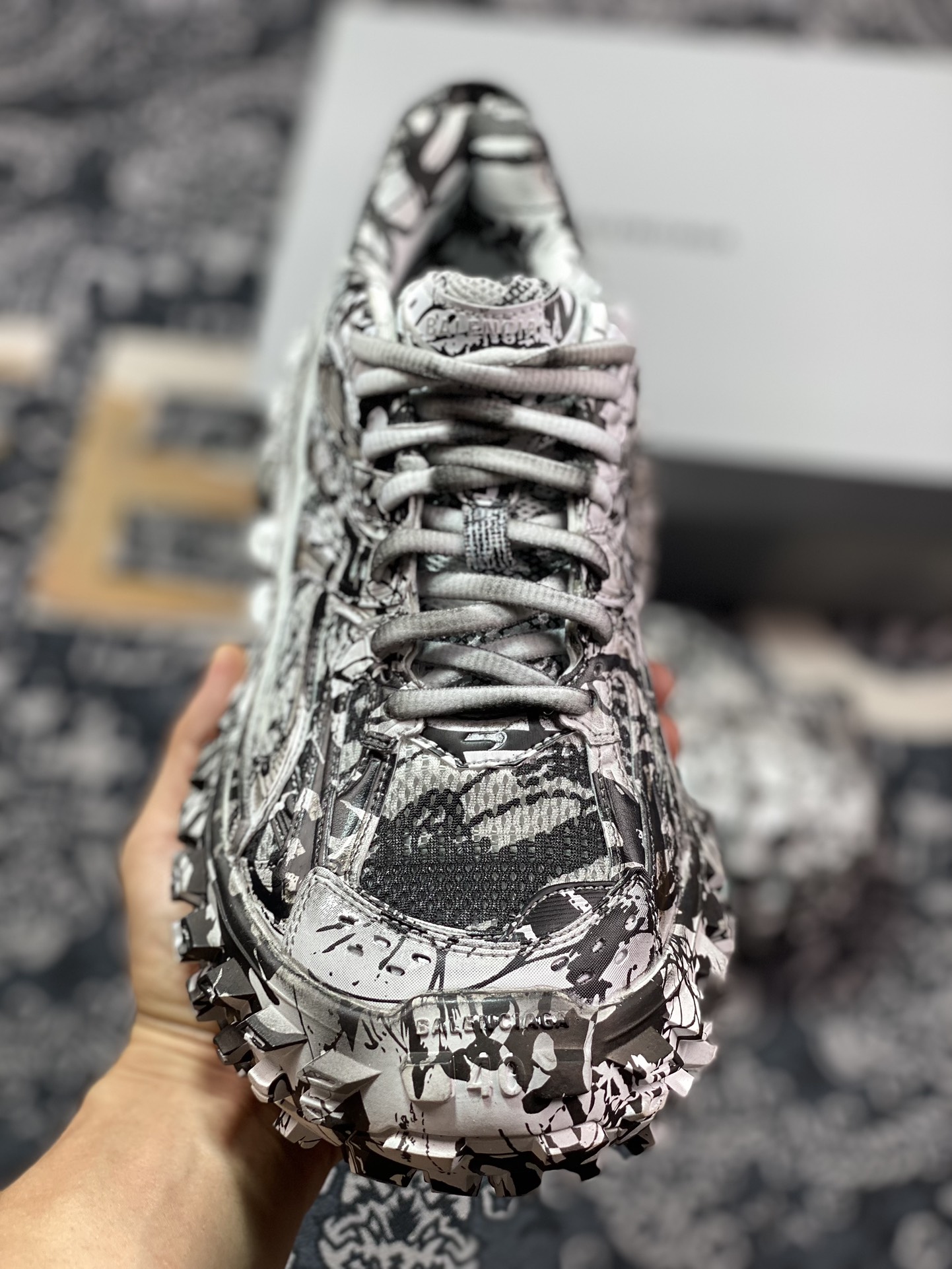 Select the original grade Y3 BALE*CIAGA Defender Rubber Platform Sneakers low-top series