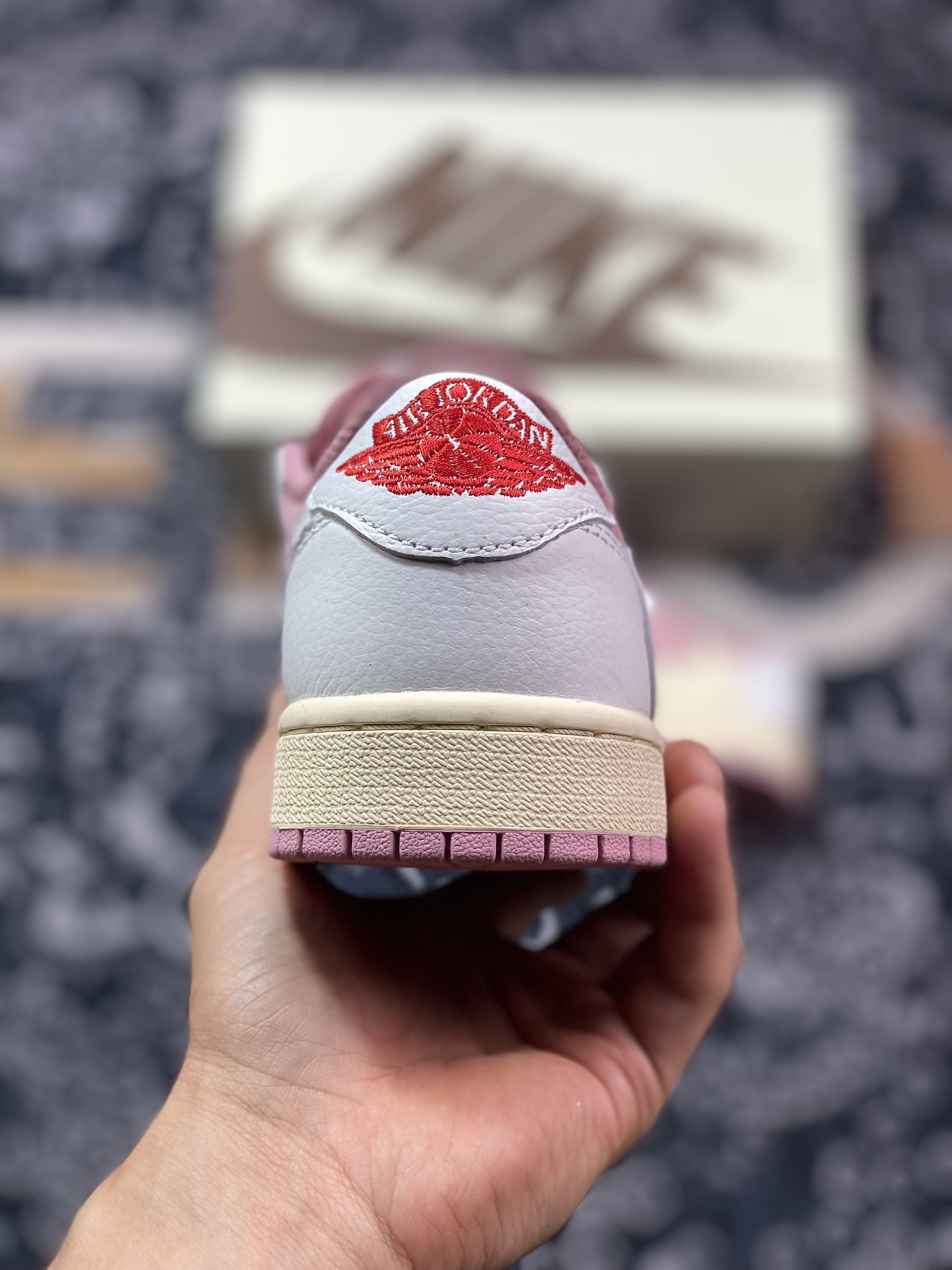 Travis Scott x Air Jordan 1 Low OG joint white powder hook low-top DM7866-600