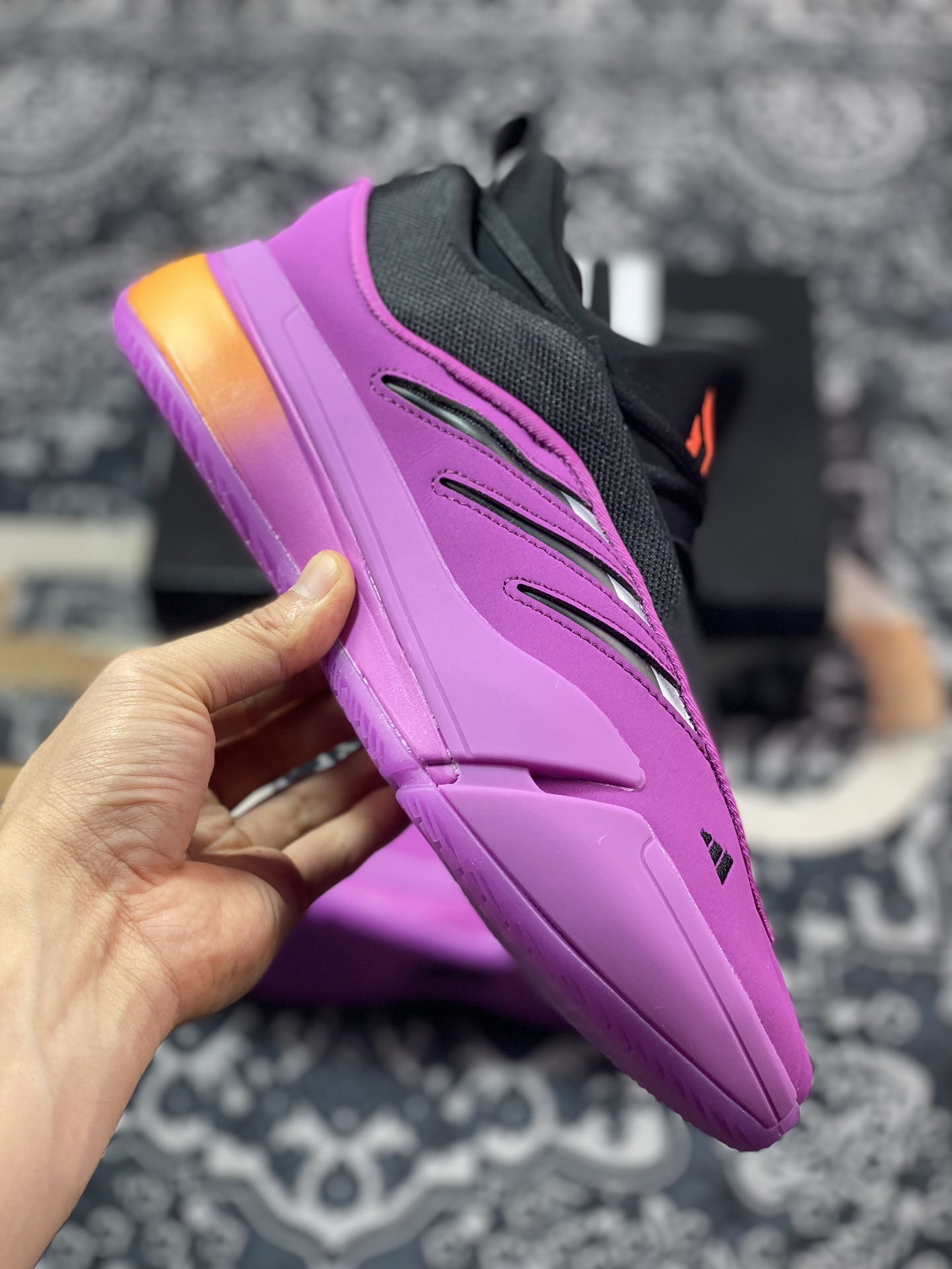 Adidas Dame 9 ”The Playoffs” Lillard 9th series low-top basketball shoes ”Grape Purple Black” GY3048