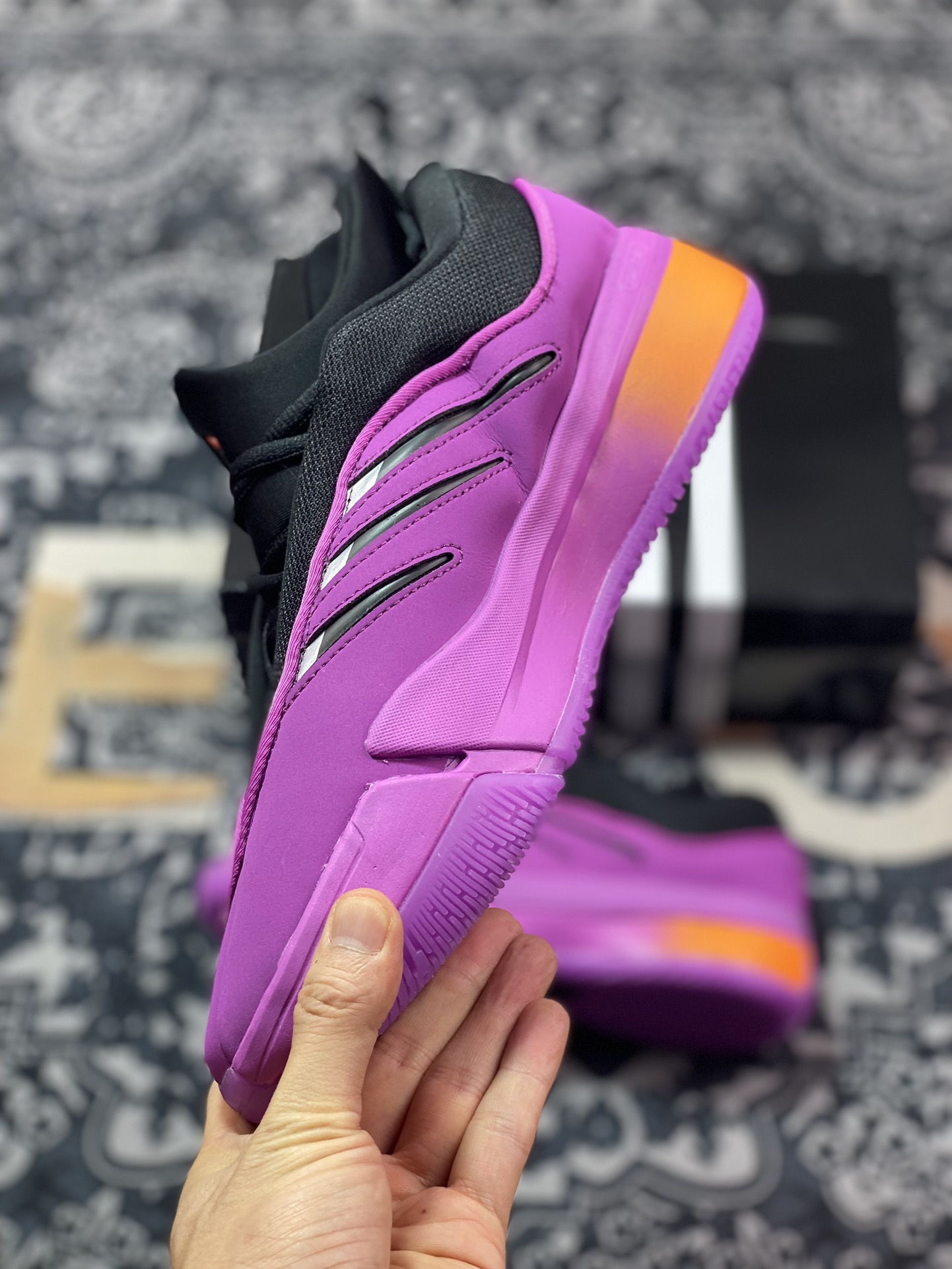 Adidas Dame 9 ”The Playoffs” Lillard 9th series low-top basketball shoes ”Grape Purple Black” GY3048