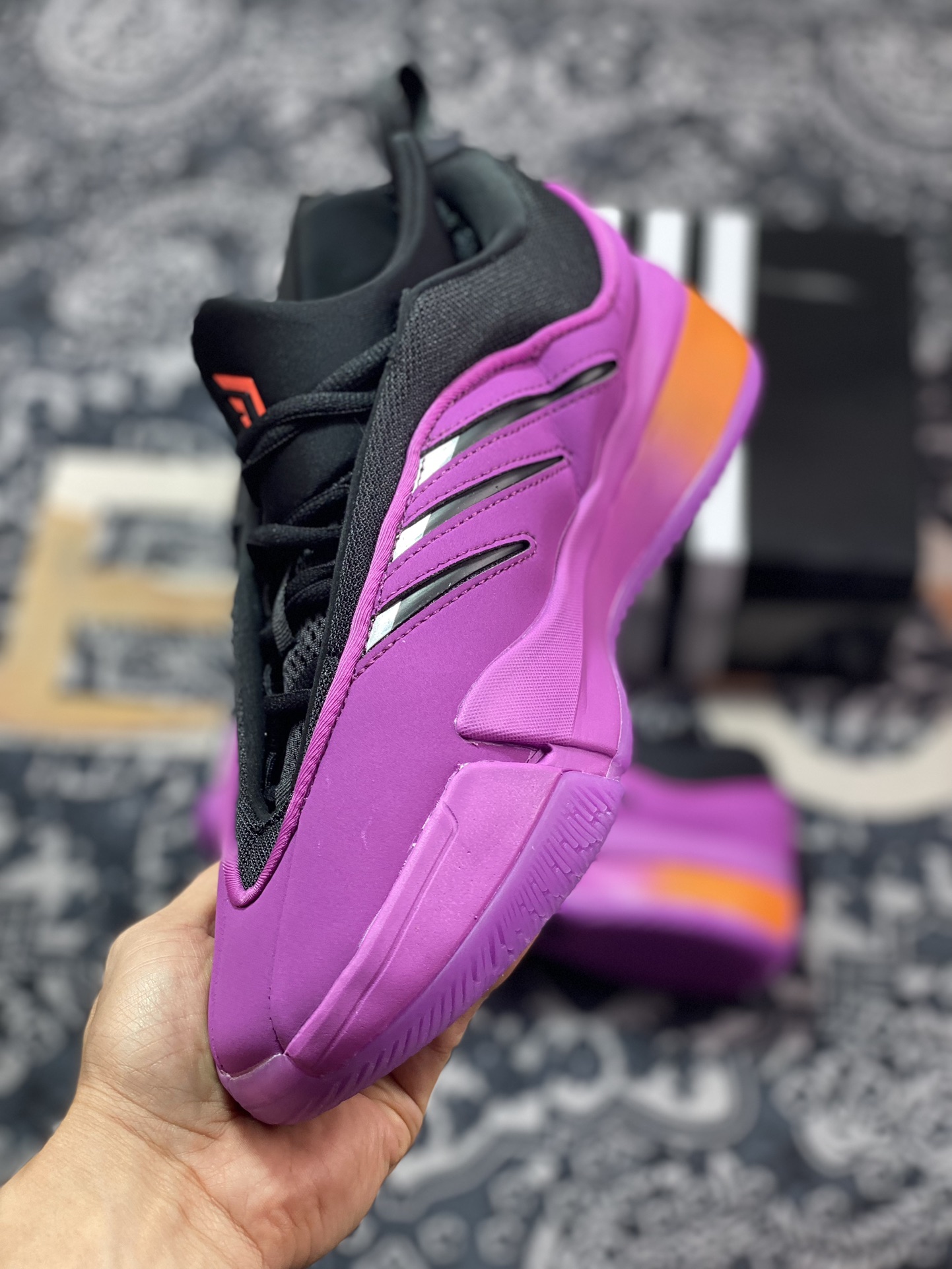 Adidas Dame 9 ”The Playoffs” Lillard 9th series low-top basketball shoes ”Grape Purple Black” GY3048