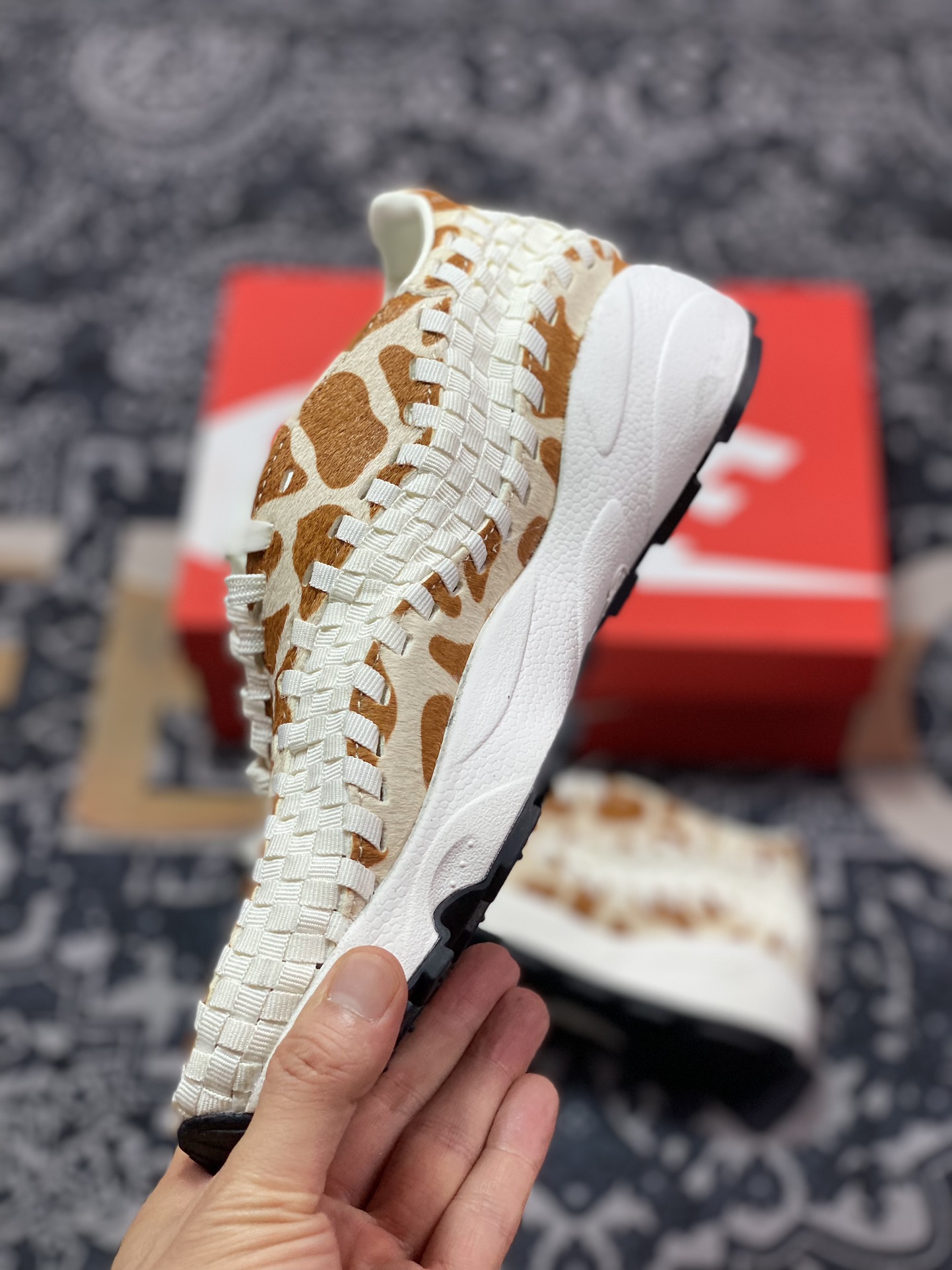 Nk Air Footscape Woven asymmetrical woven non-slip wear-resistant low-top casual shoes FB1959-100